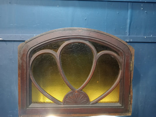 Arched Cottage fanlight with coloured glass