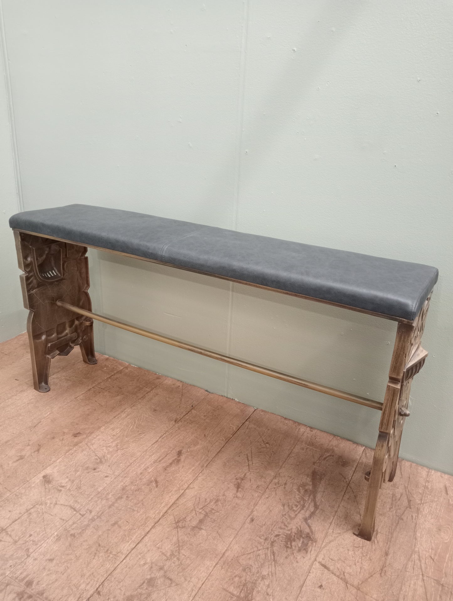 Art deco cast iron bench seat