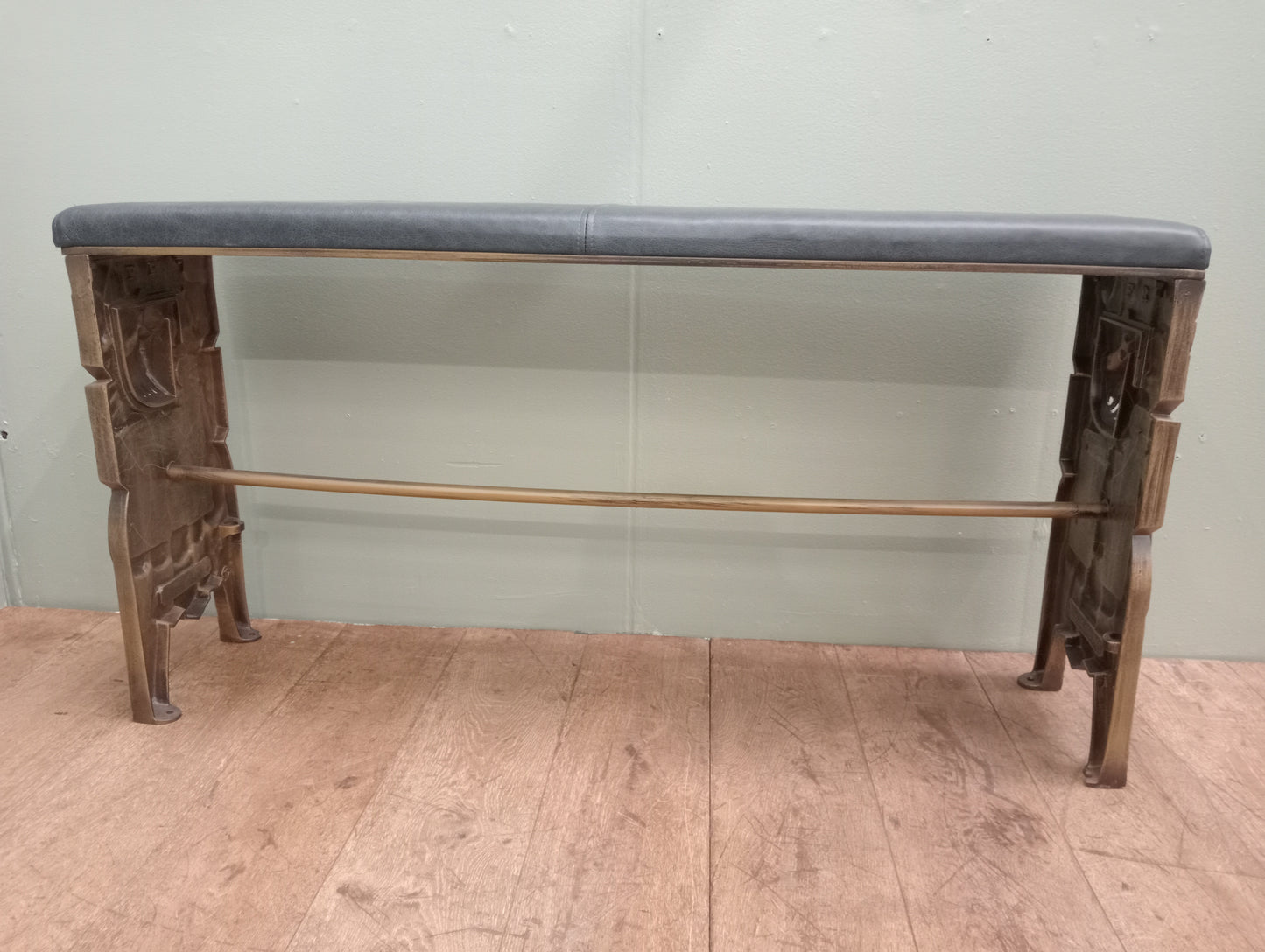 Art deco cast iron bench seat