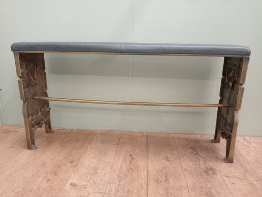 Art deco cast iron bench seat