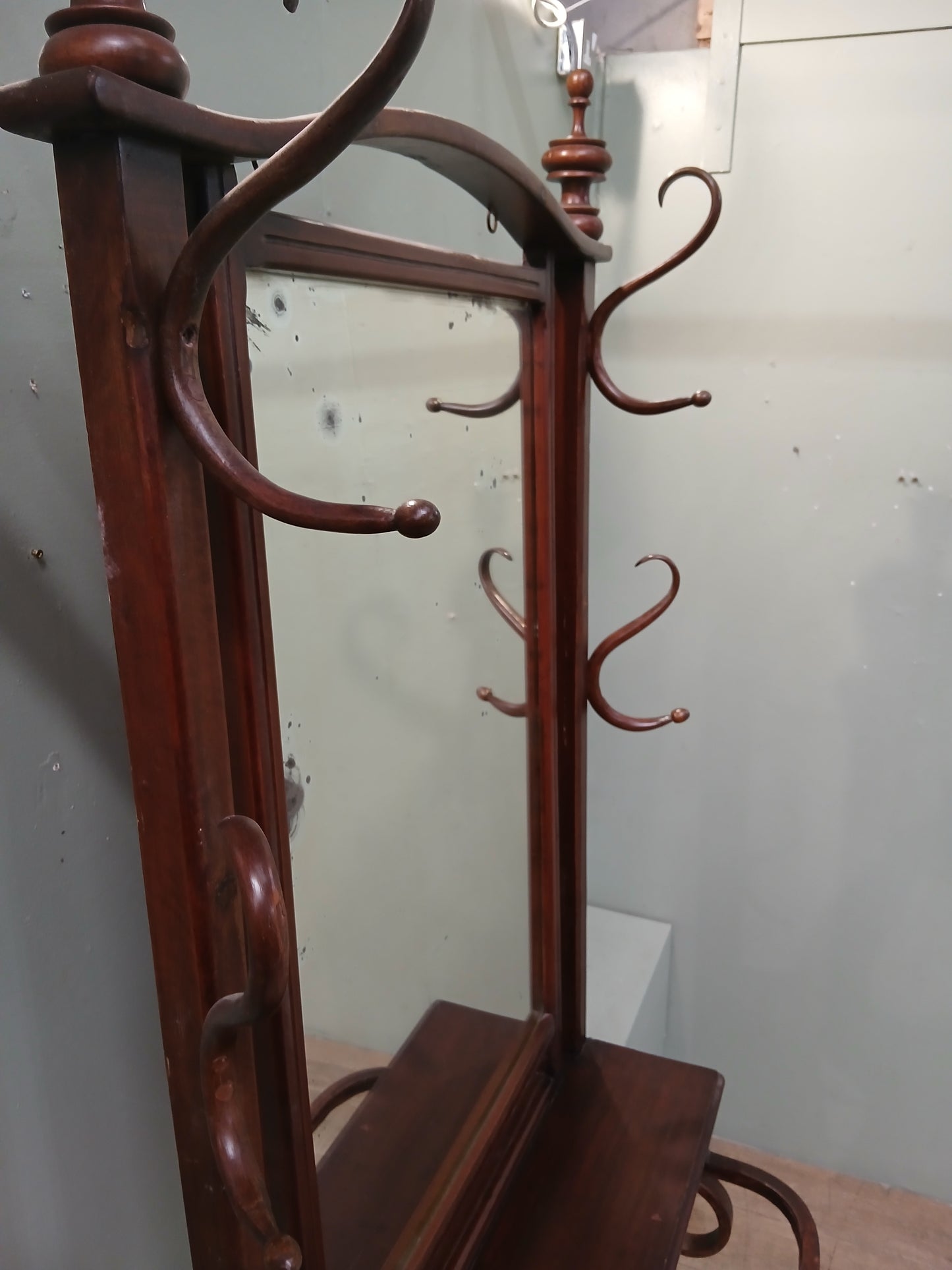Bentwood mirrored hall stand by Thonet