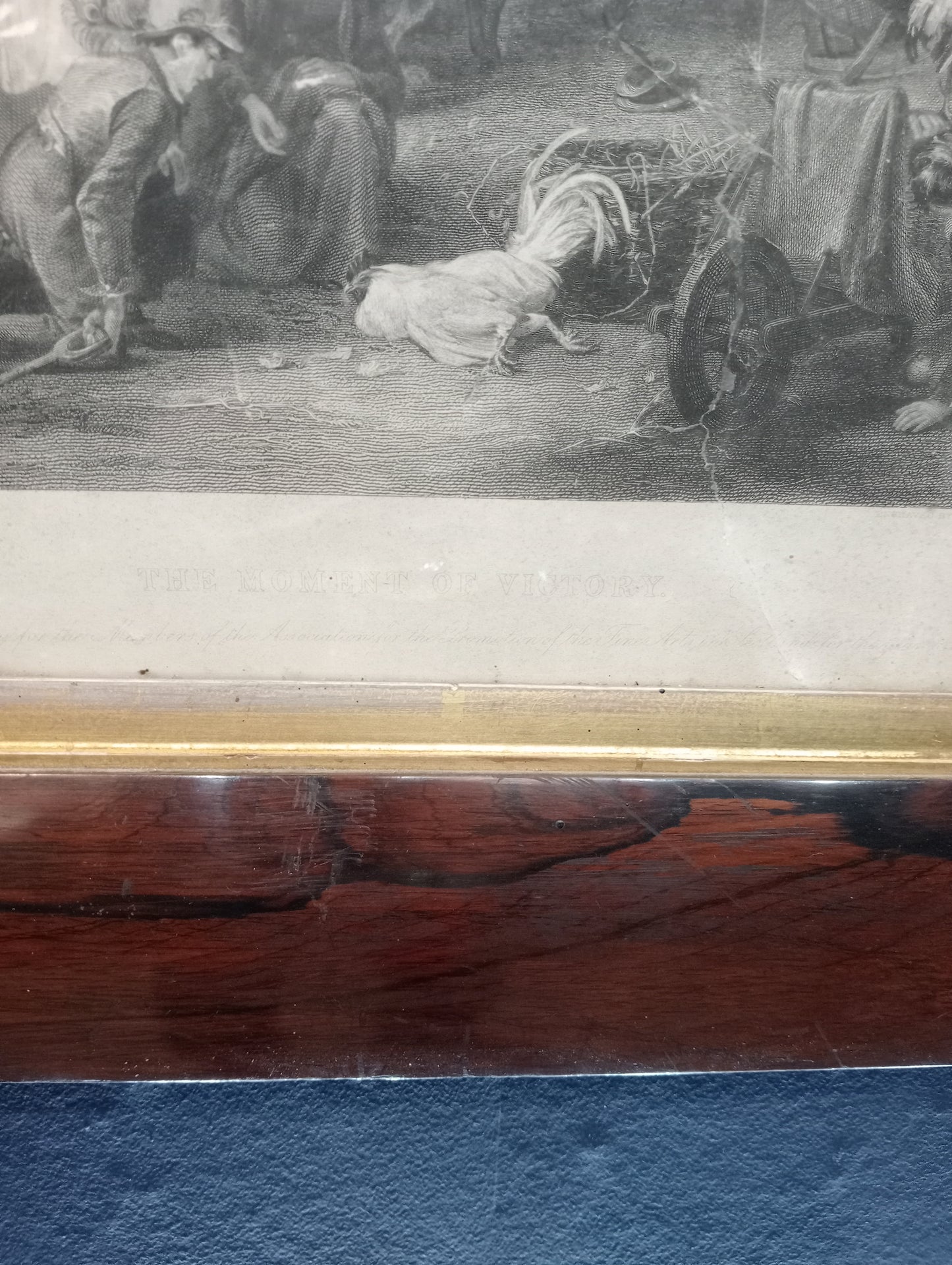 Black and white print mahogany and gilt