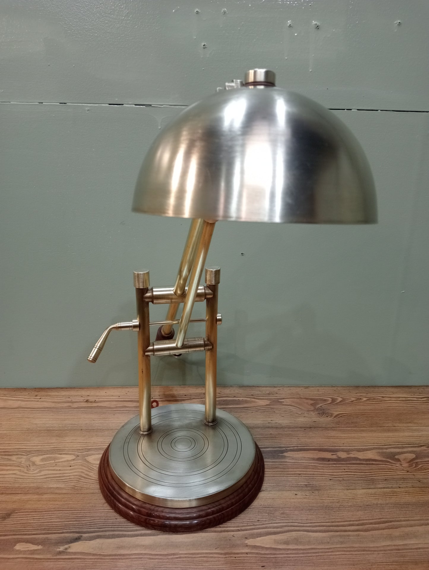 Brass angle poise table desk lamp