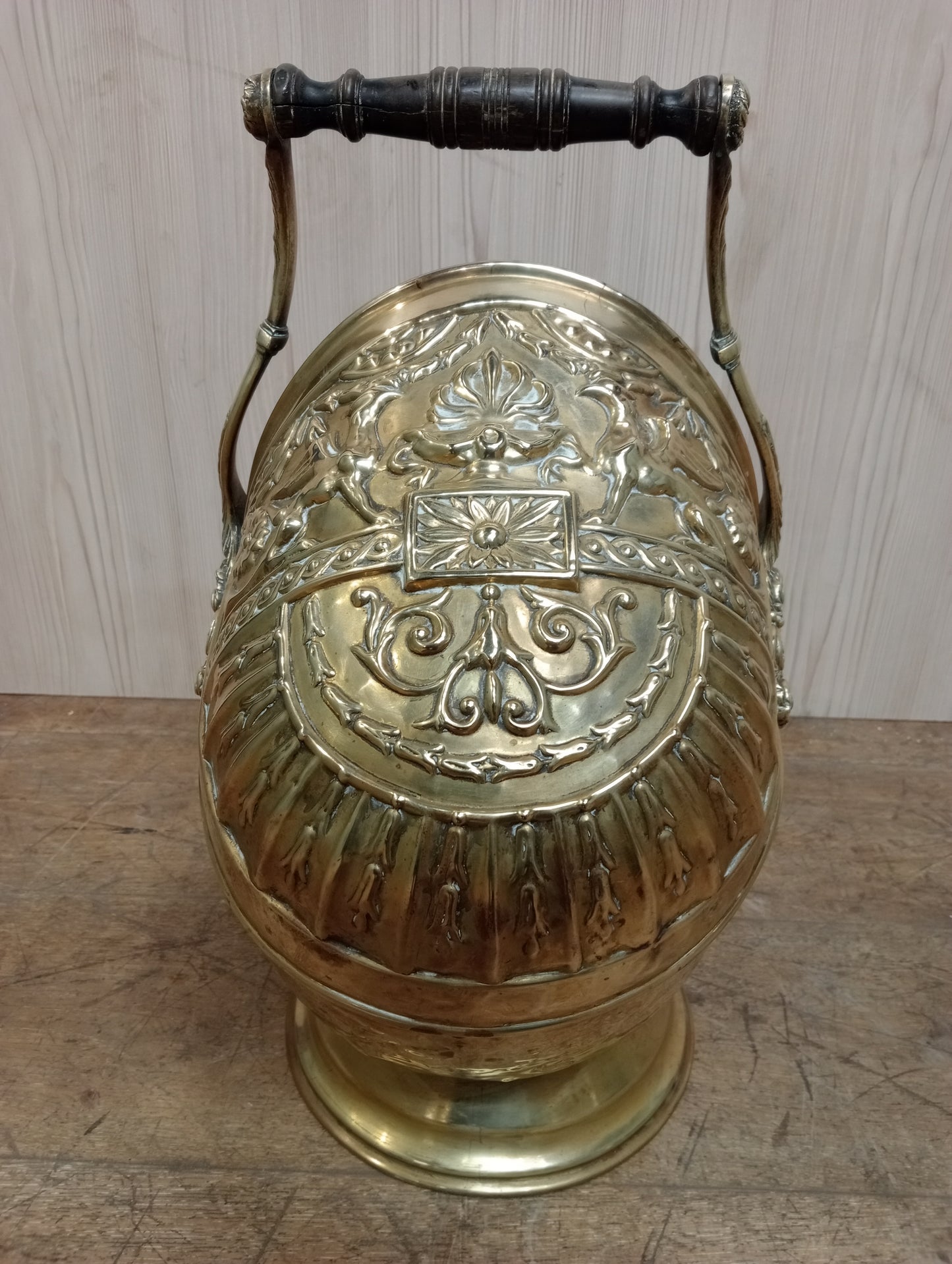 Brass coal scuttle