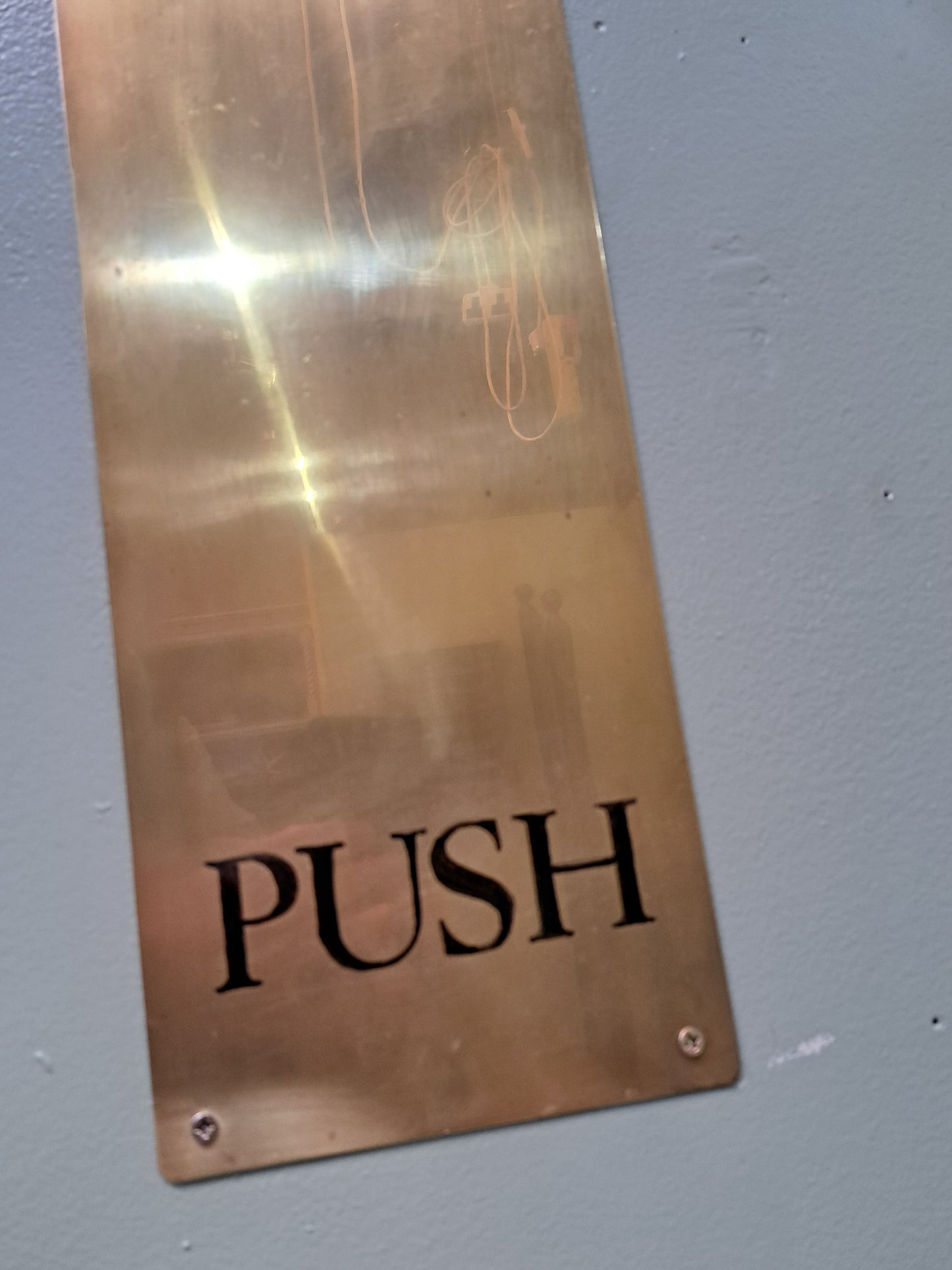 Brass door push plate