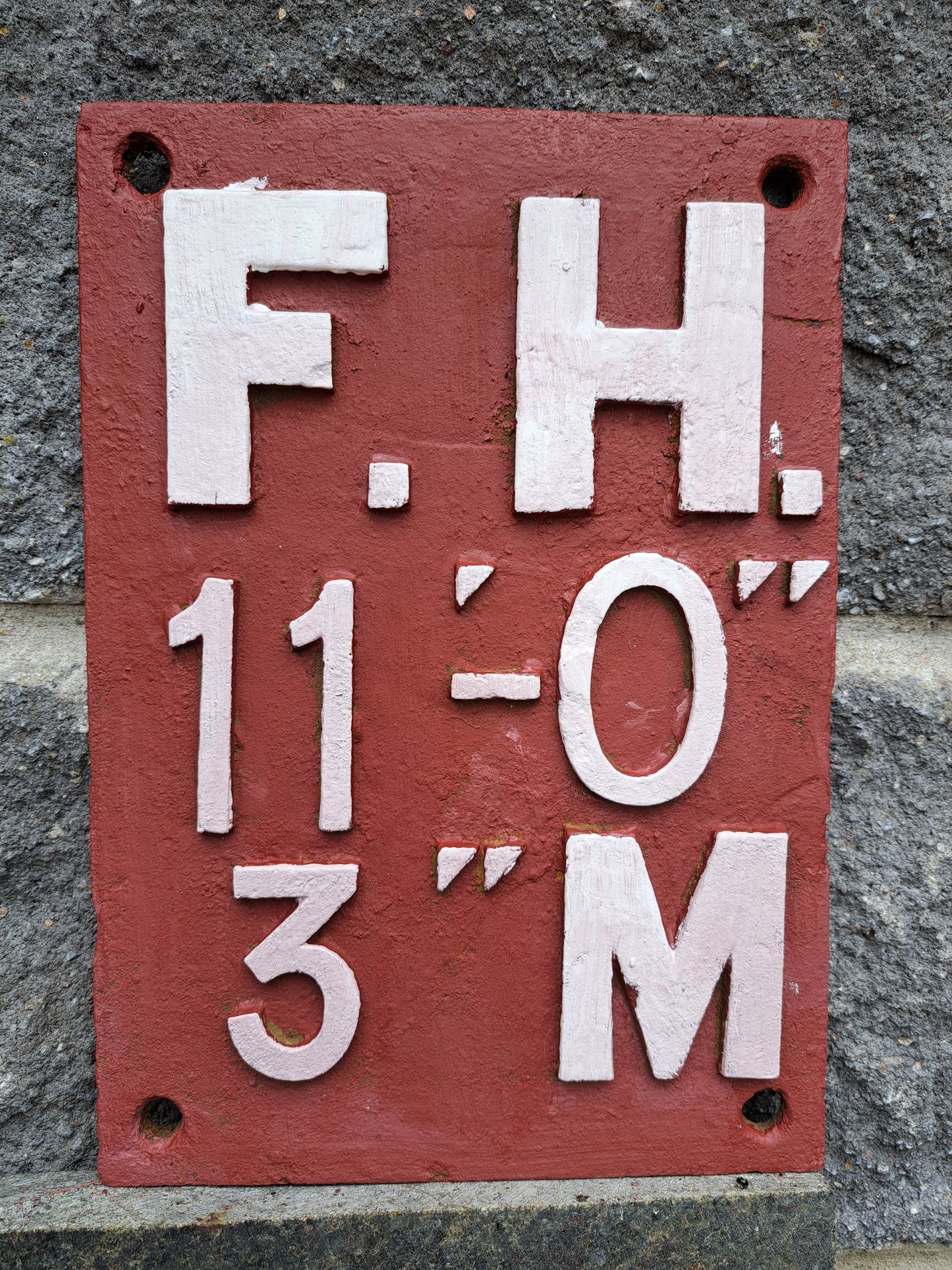 Cast iron fire hydrant sign A