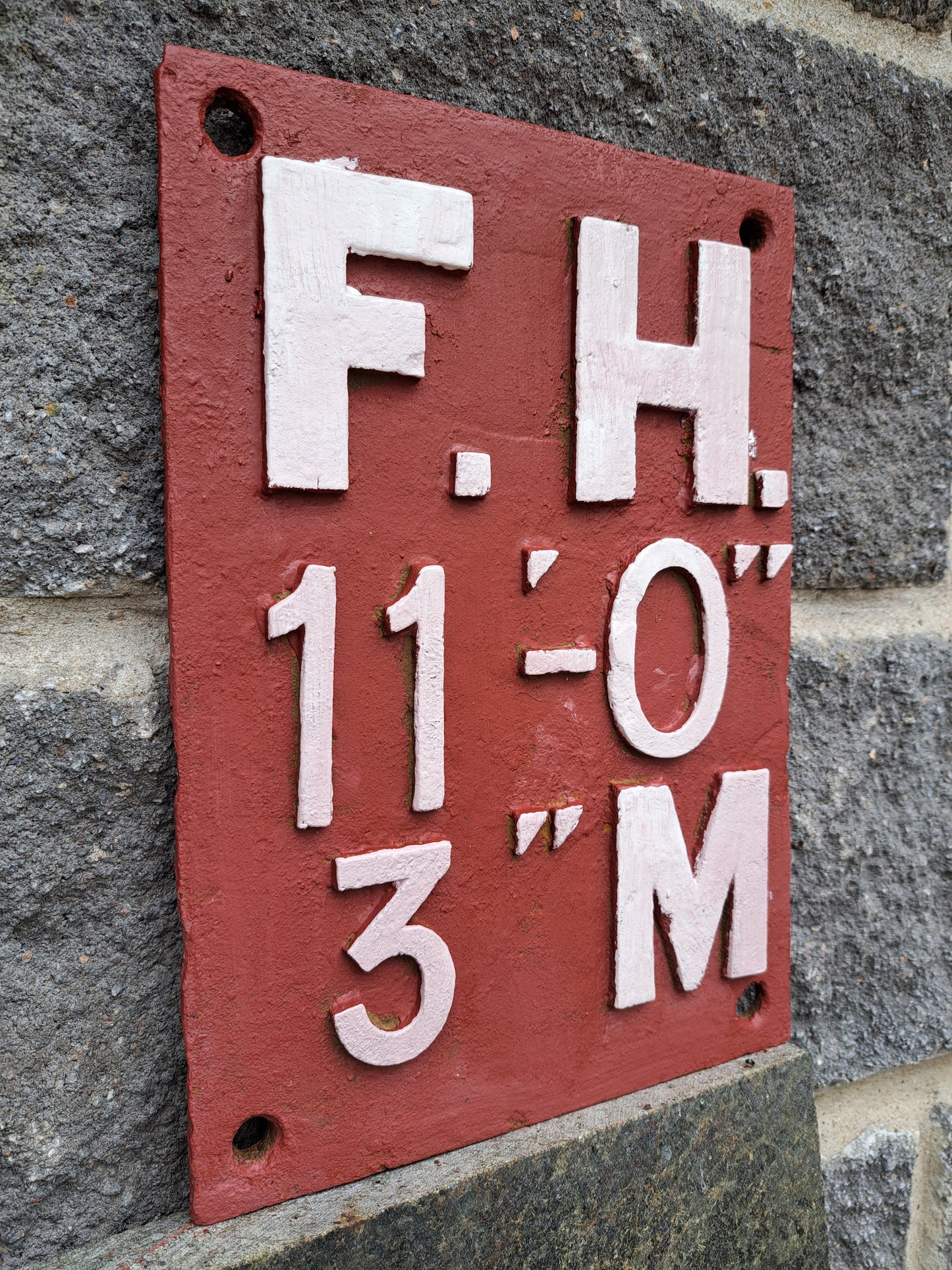 Cast iron fire hydrant sign A