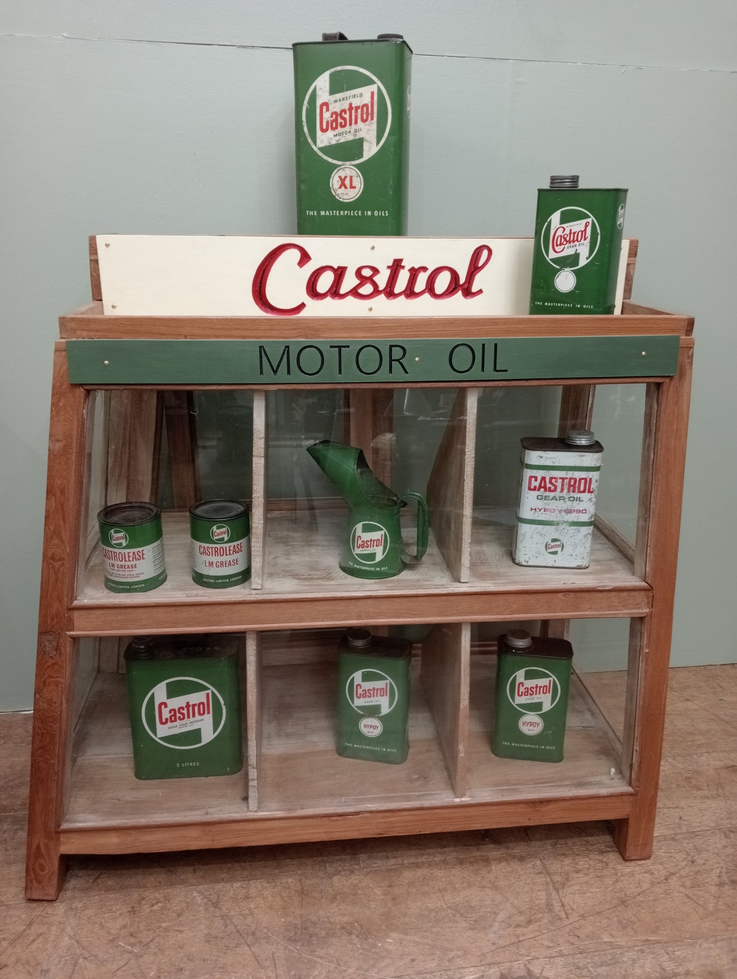 Castrol motor oil display cabinet