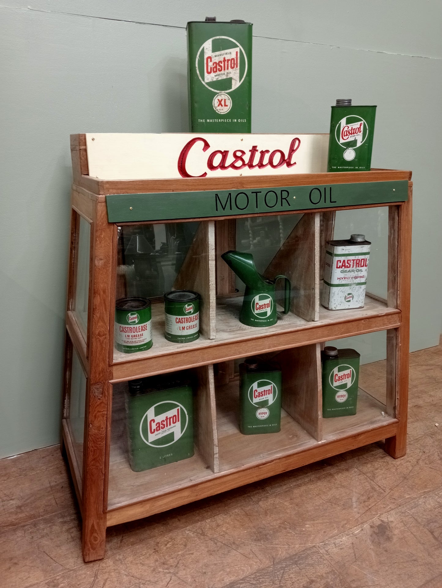 Castrol motor oil display cabinet