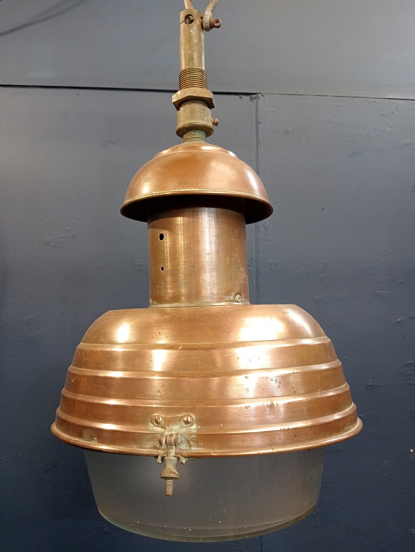 Copper ceiling light