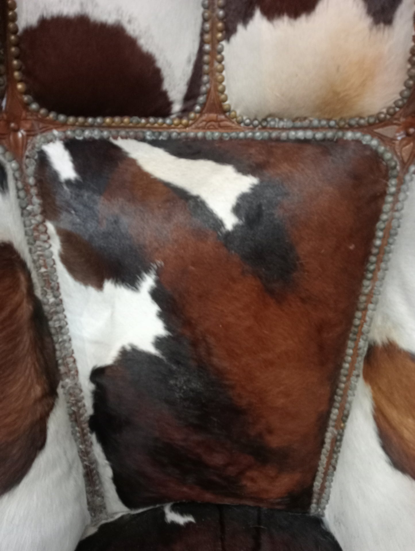 Cowhide porters chair