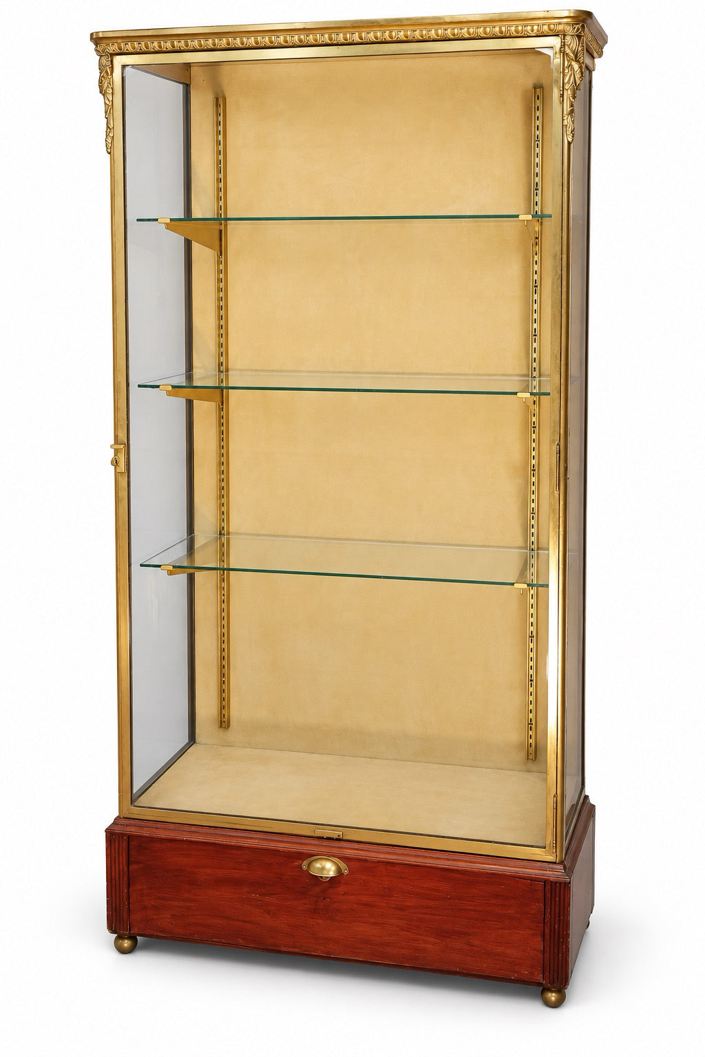 Early 20th Century French Brass and Glass Shop Display Cabinet