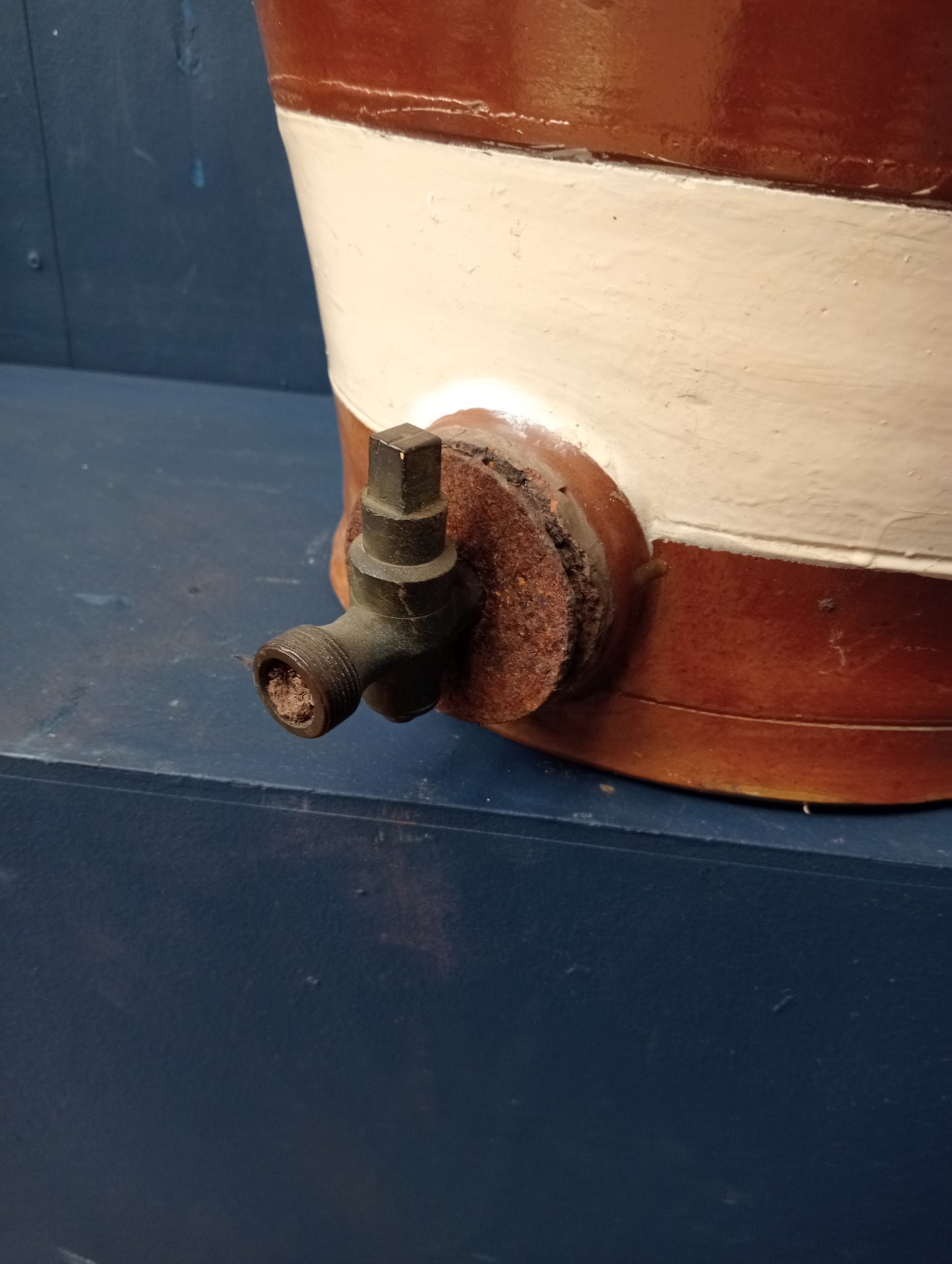 Earthenware brandy decanter