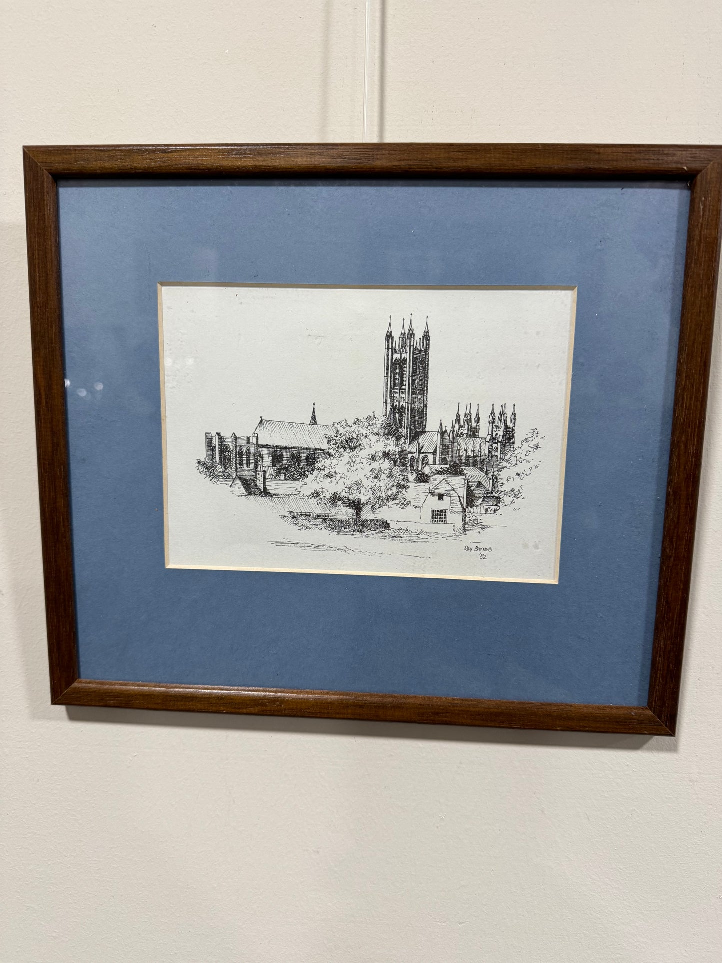 Framed print of church