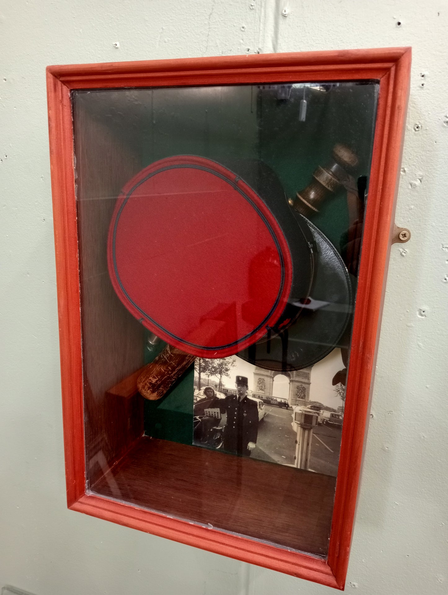 French Gendarmari glazed showcase