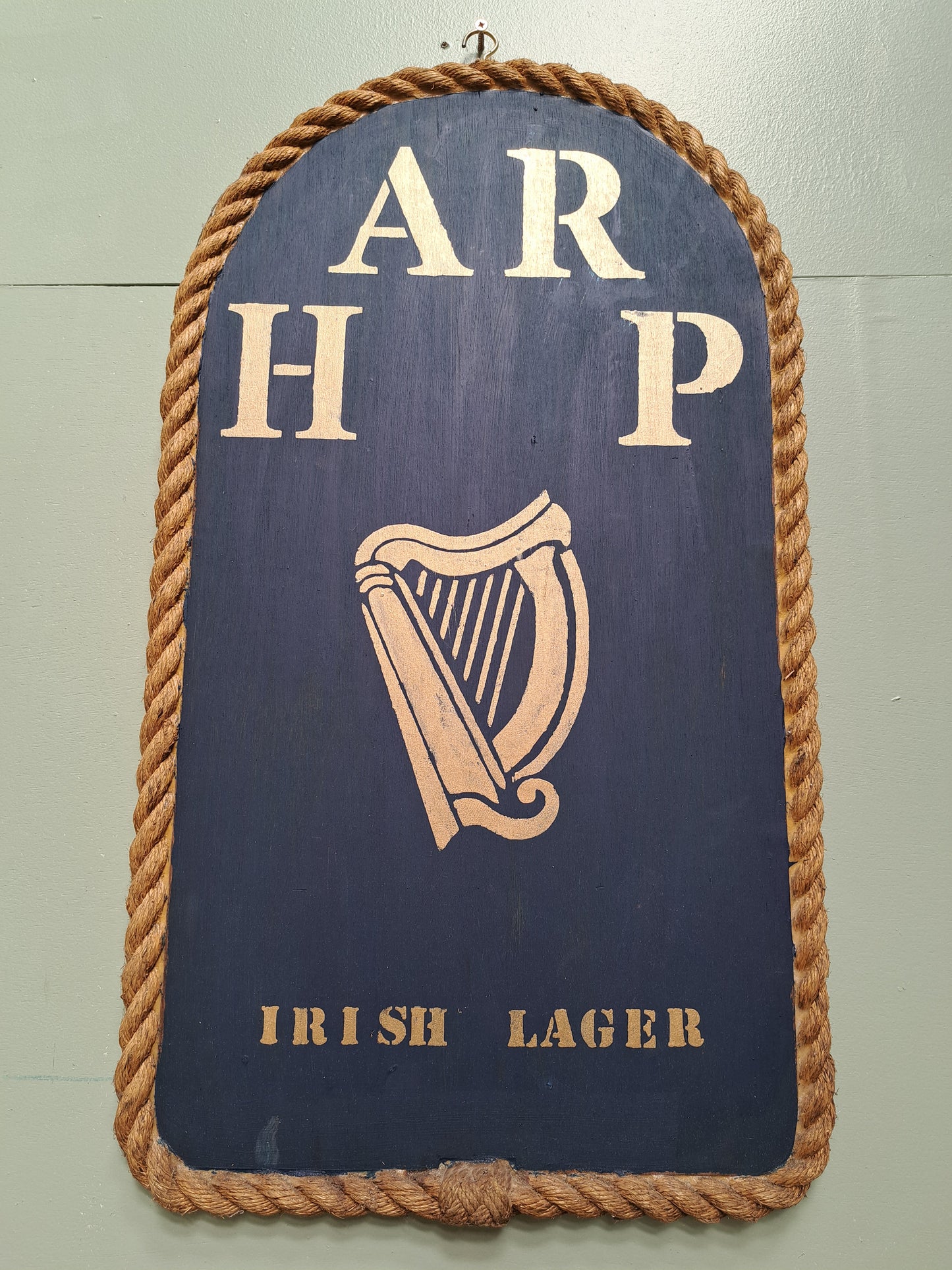 Harp advertising sign
