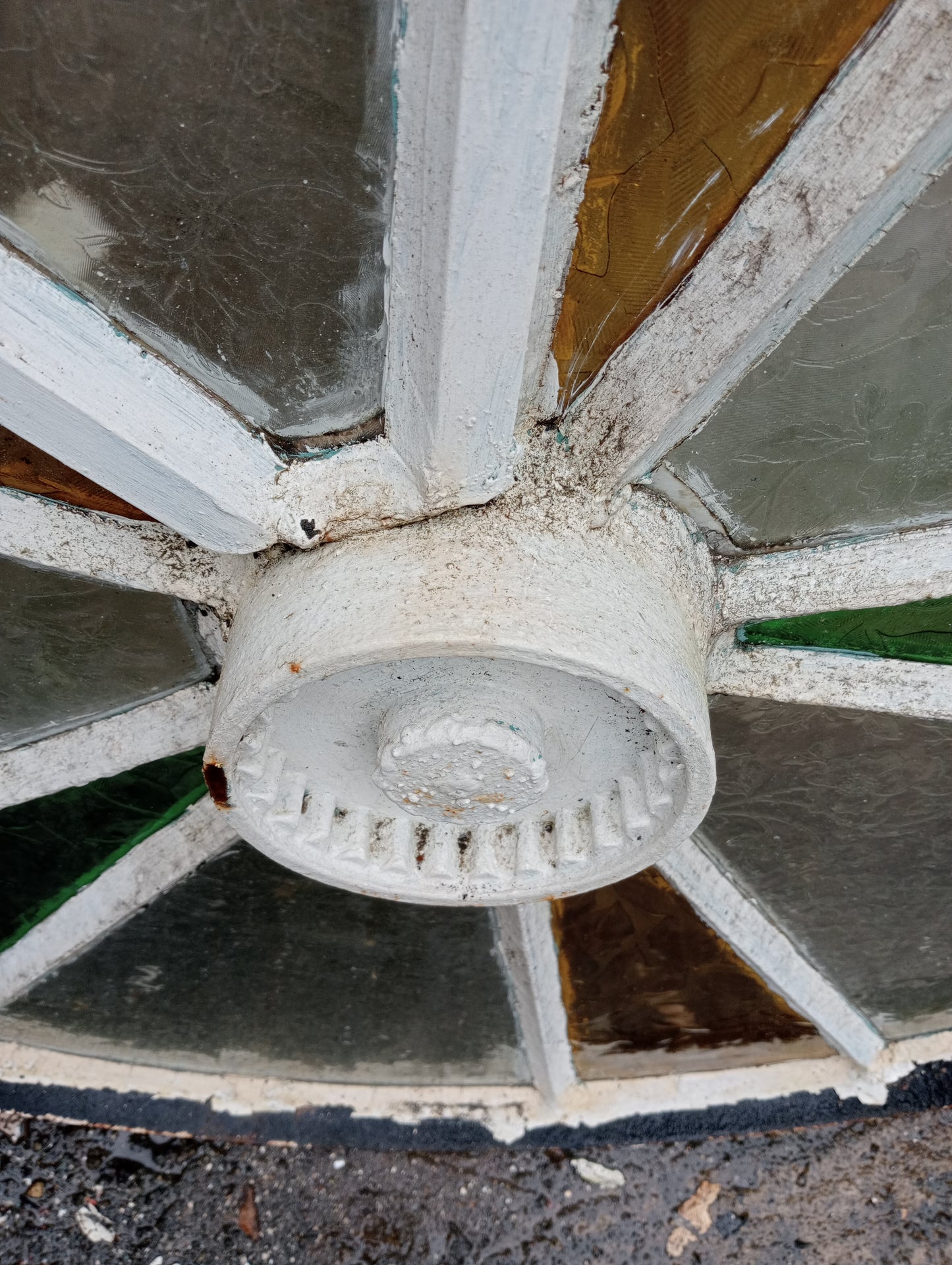 Iron wagon wheel window