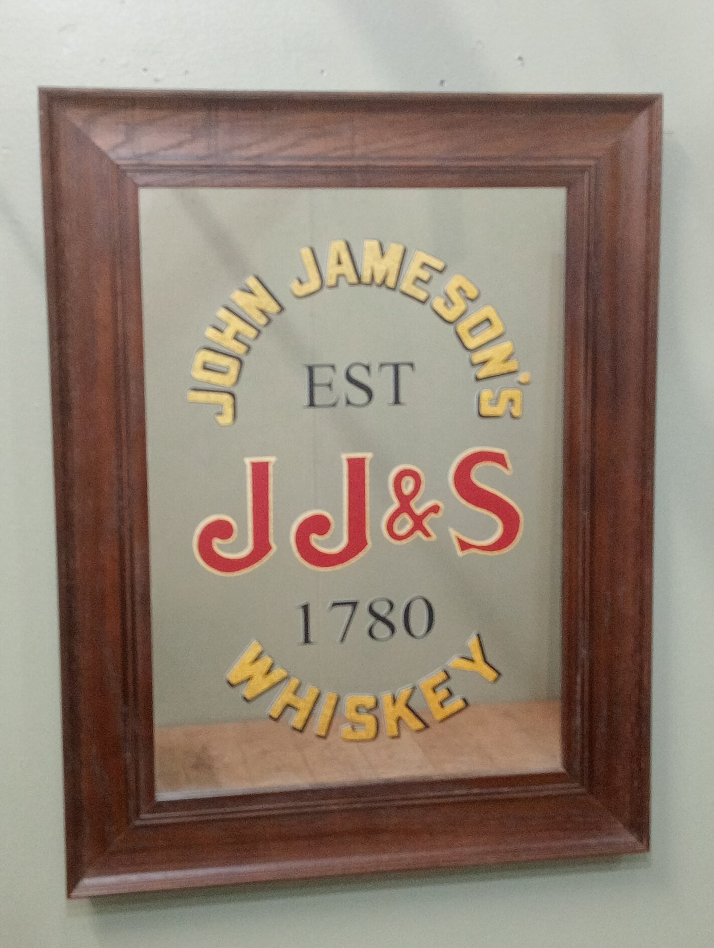 Jameson framed whisky mirror