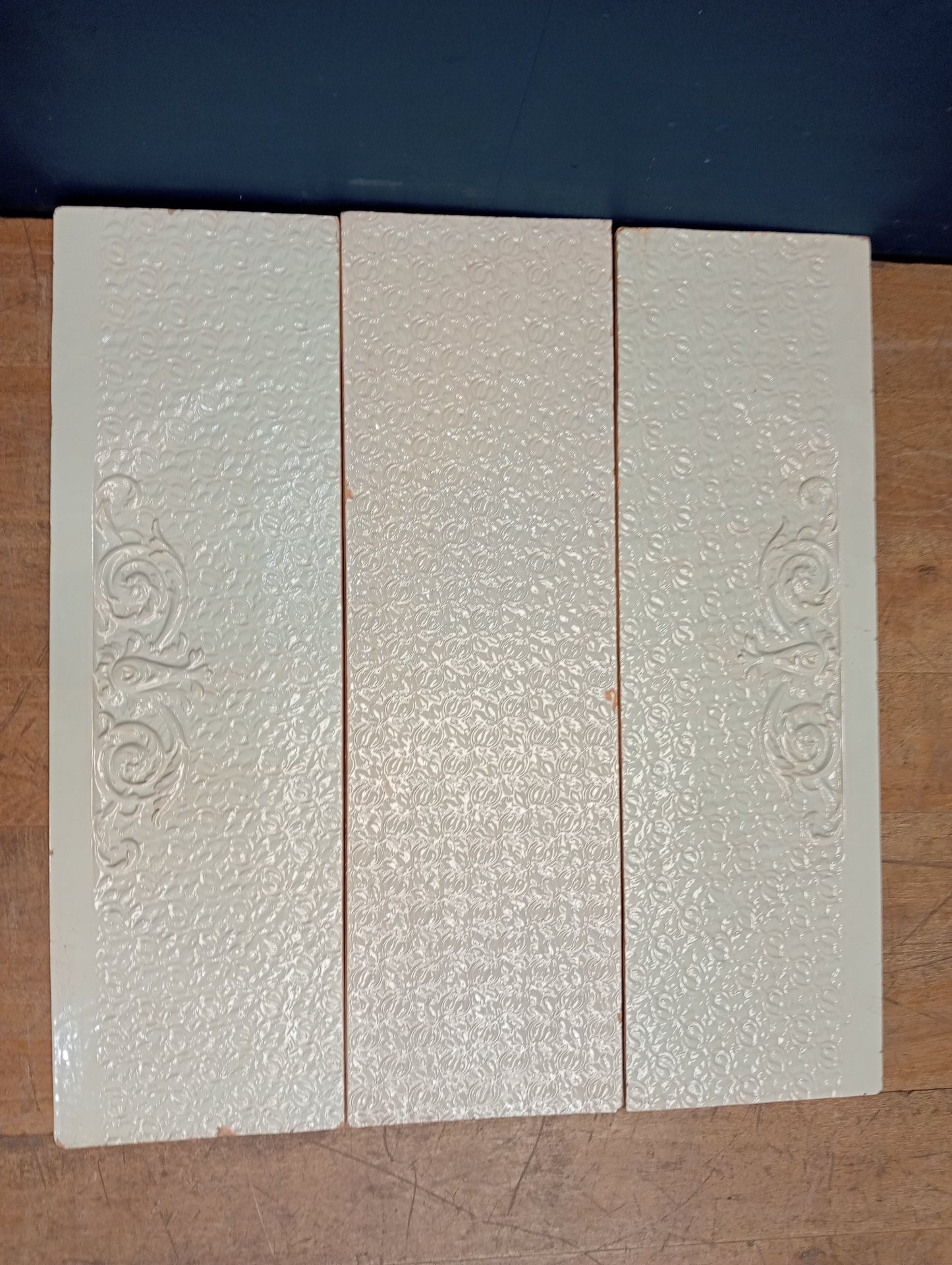 Lot of 3 glazed cermiac wall tiles