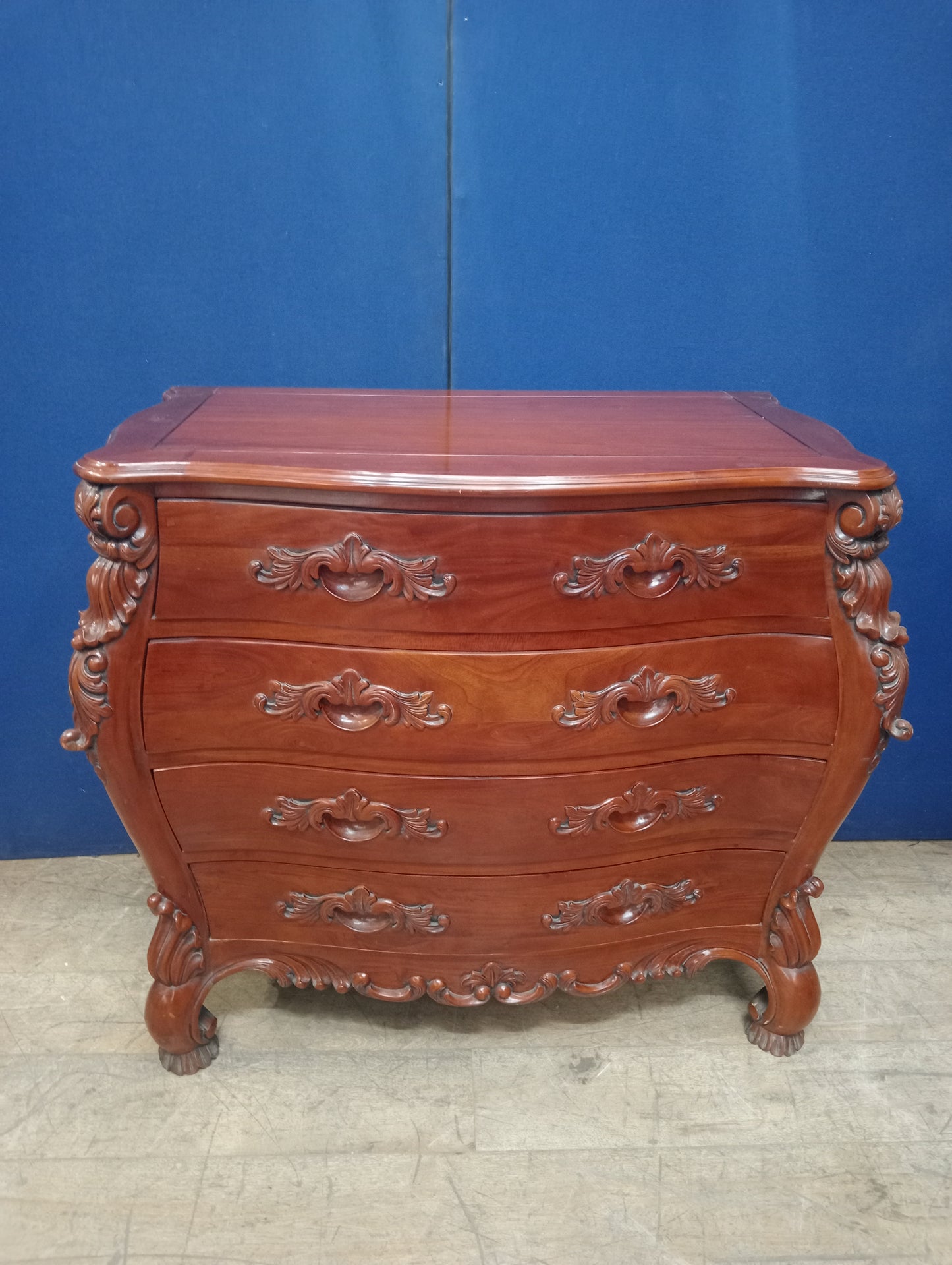 Mahogany Bombay 4 drawer chest
