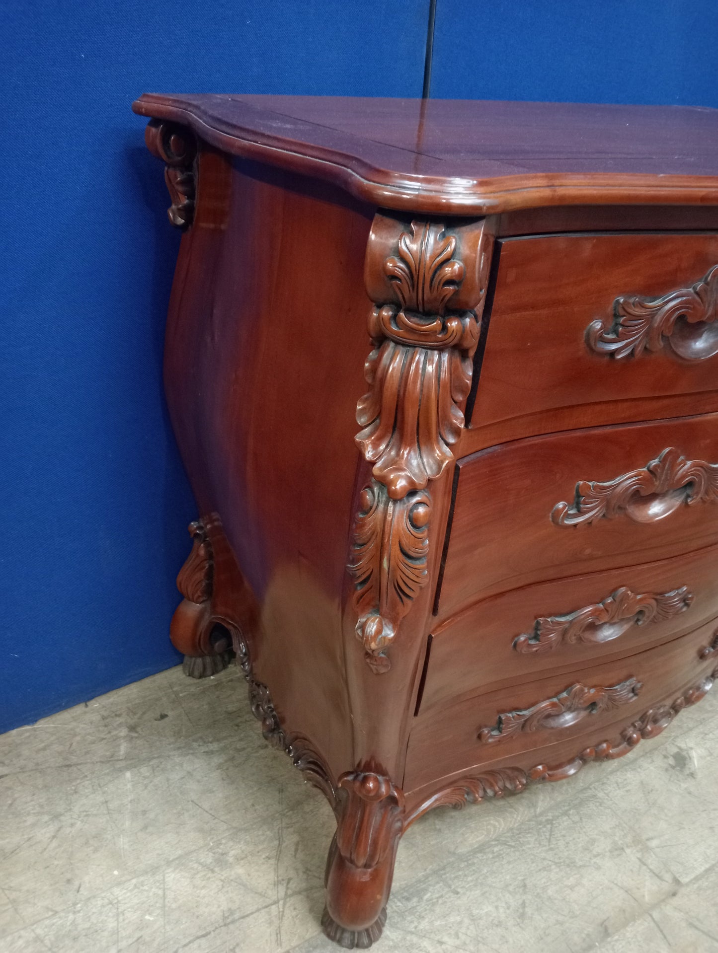 Mahogany Bombay 4 drawer chest