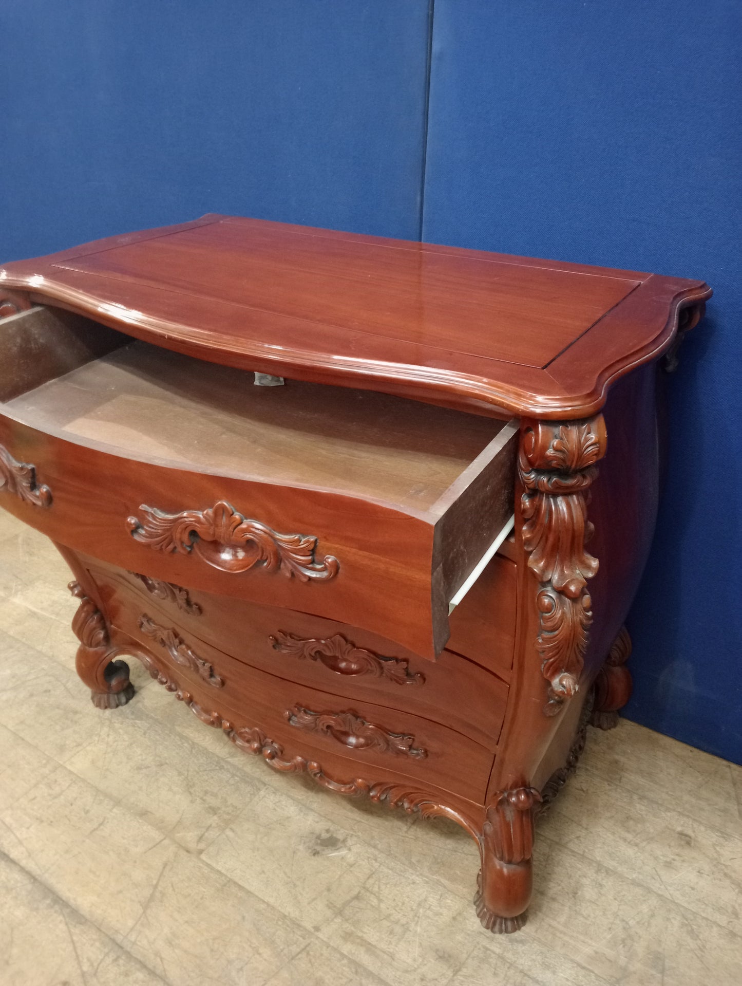Mahogany Bombay 4 drawer chest