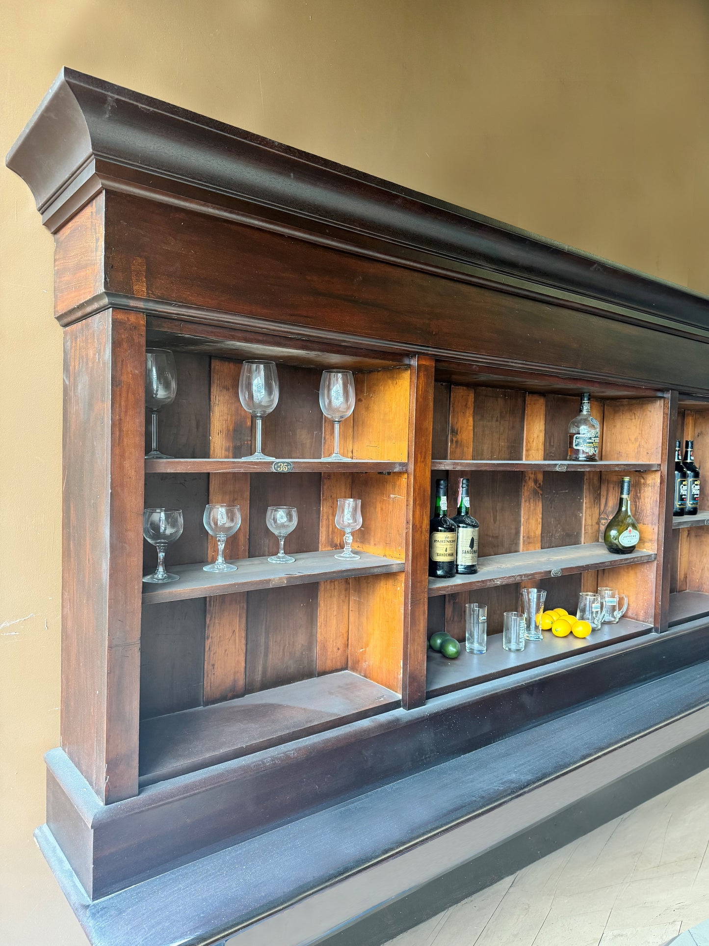 Mahogany back bar