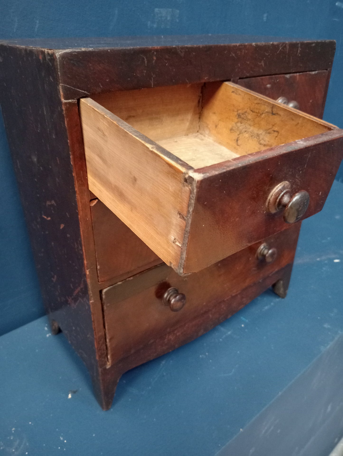 Oak 4 drawer jewellery chest