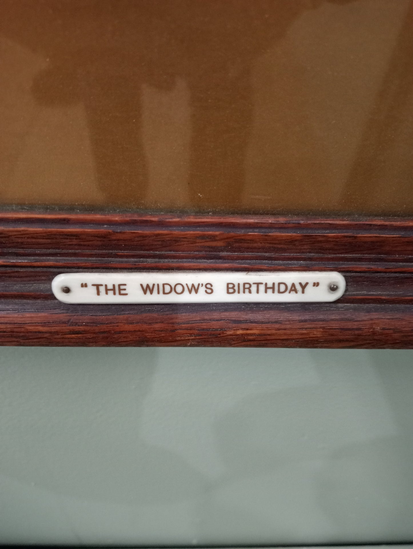Oak framed Walter Dendy Sadler 1854-1923 coloured etchings 'The widows birthday' and 'Old & crusted'