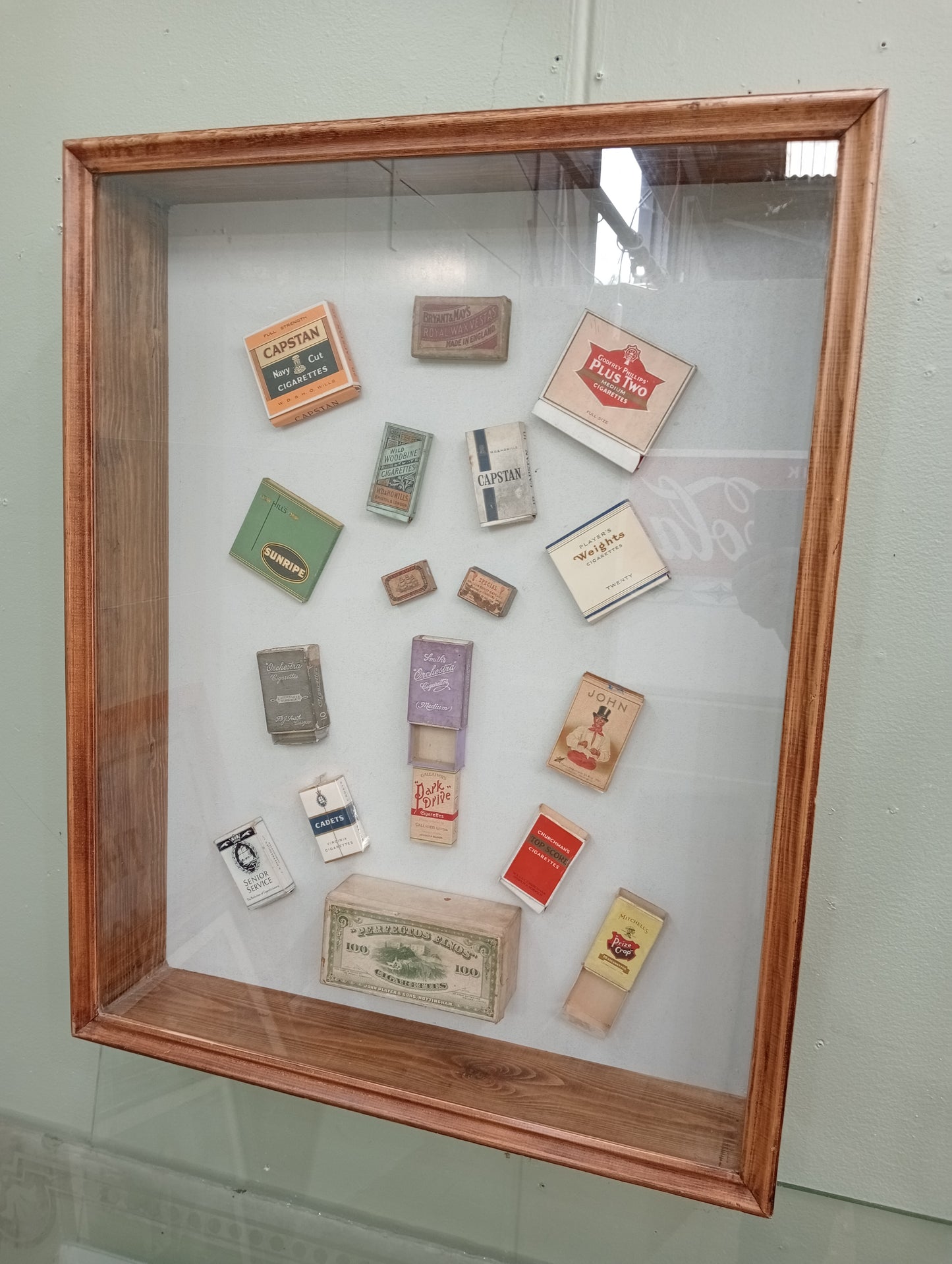 Old Cigarettes glazed showcase