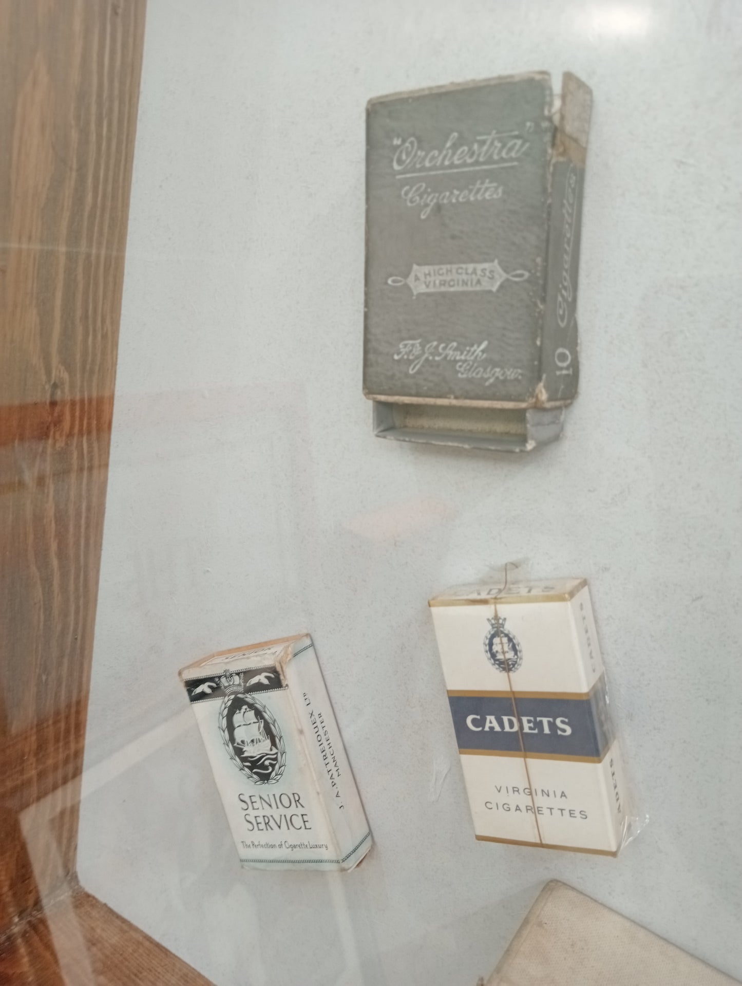 Old Cigarettes glazed showcase