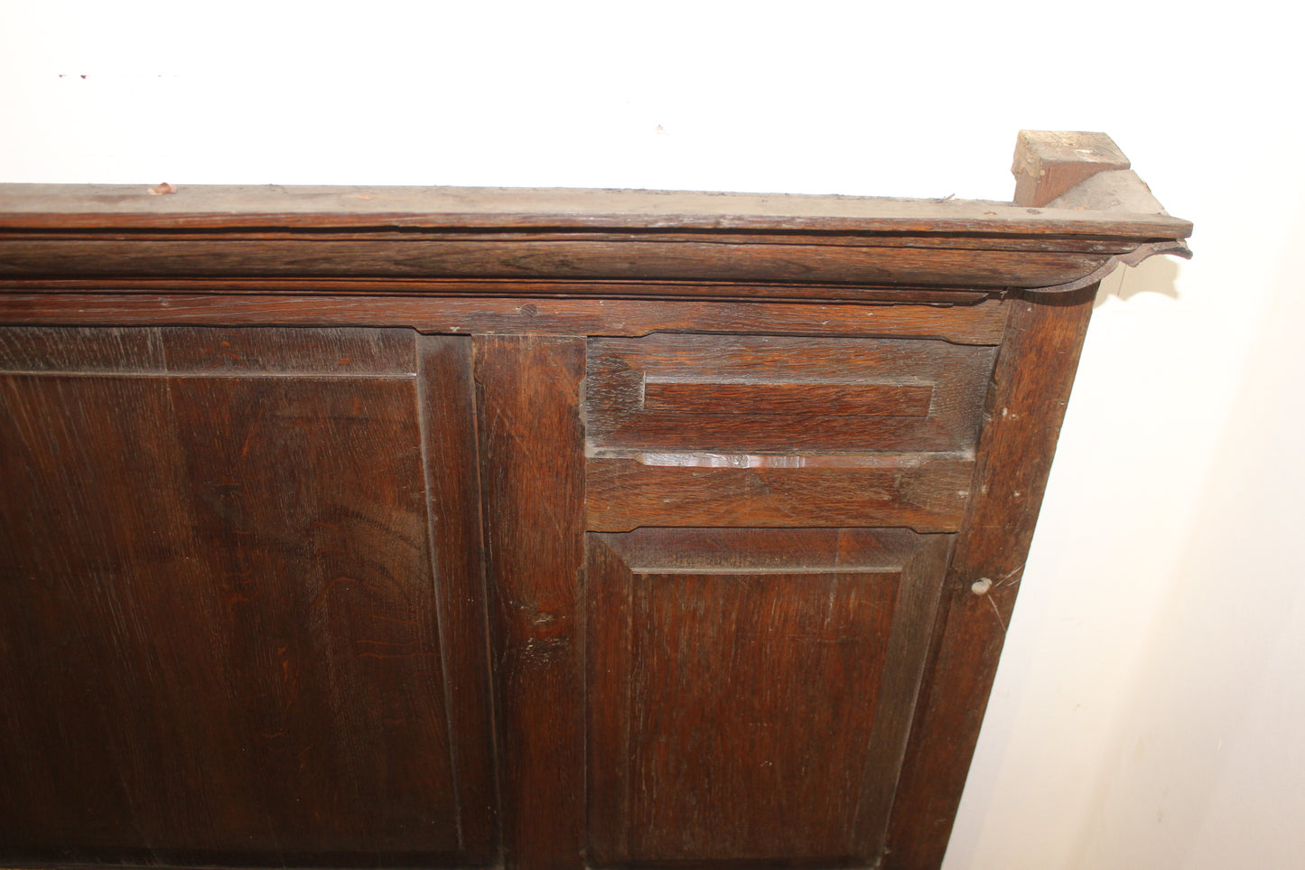 One lot of 3 metre oak wall panelling with one secretive opening door