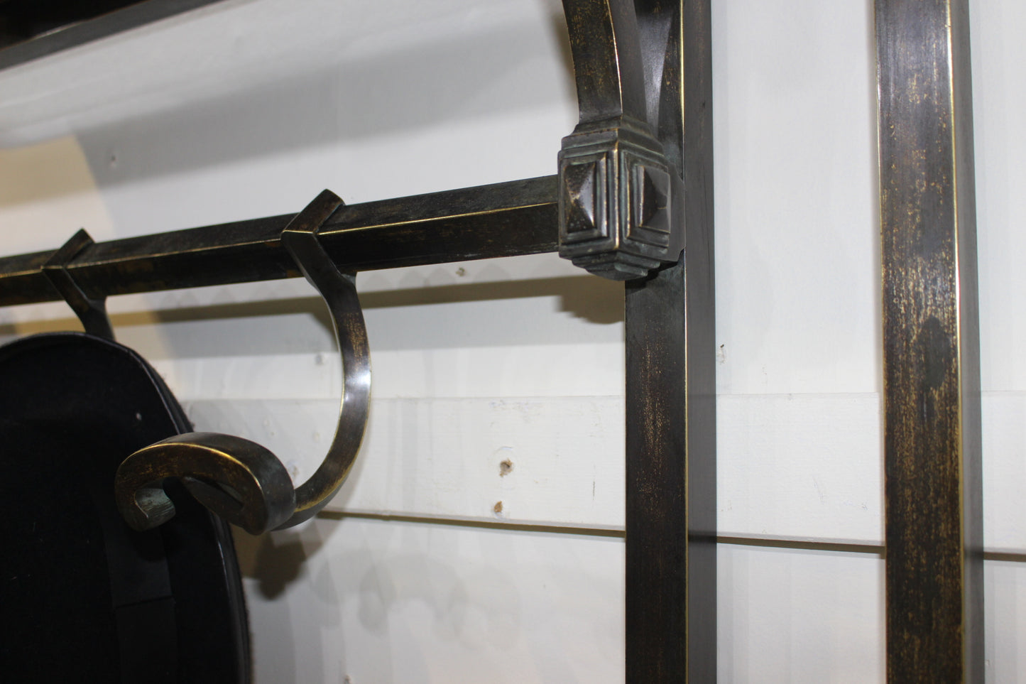 Bronze early 19th century coat and hat stand from a Dublin bank