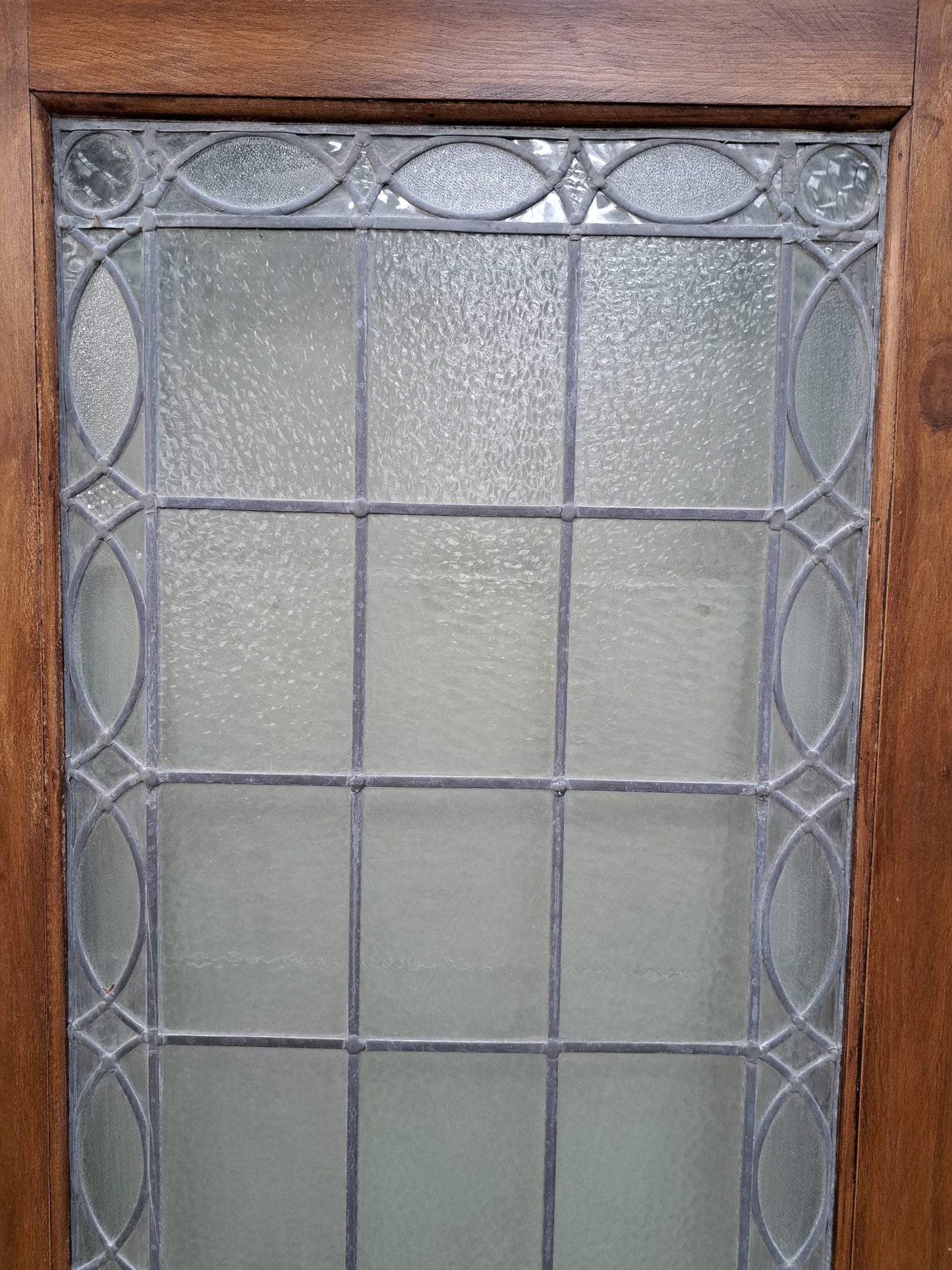 Pair of leaded glass doors