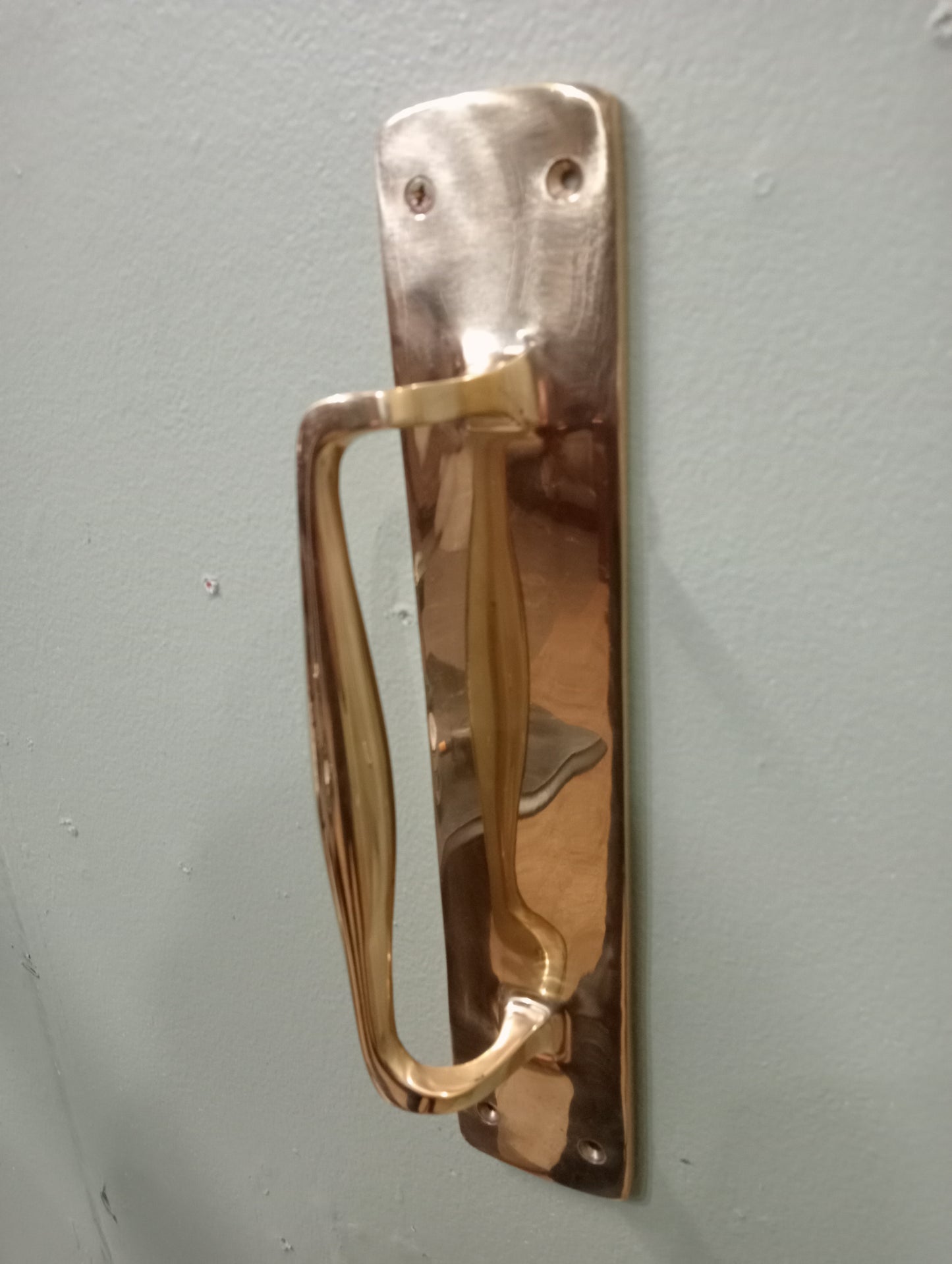 Pair of solid brass door handles