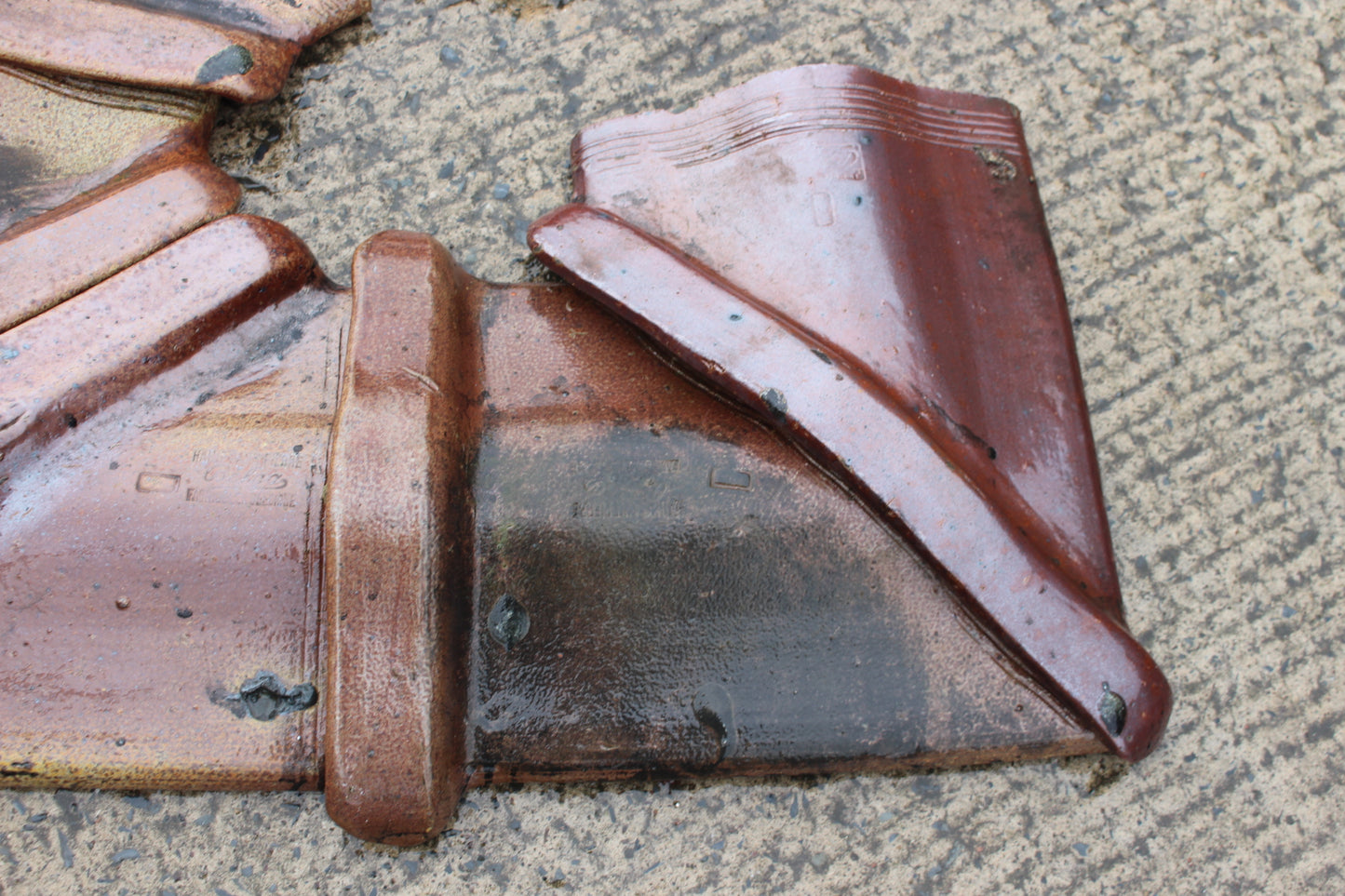 Terracotta glazed roof tiles