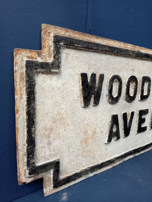 Woodville avenue Lucan co Dublin cast iron street sign