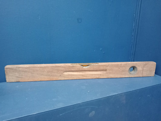 Wood and brass spirit level
