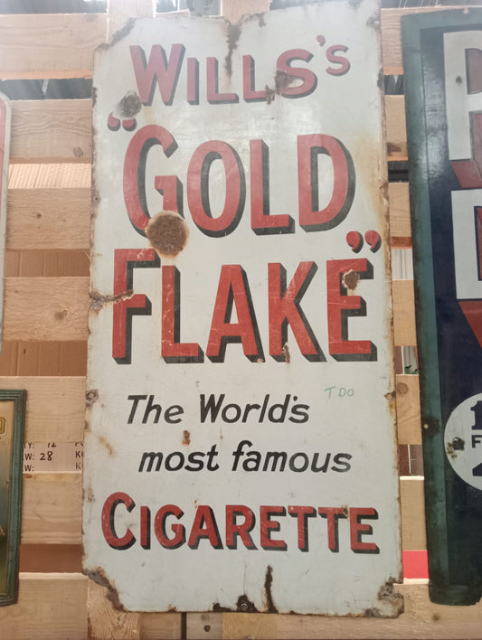 Will's Gold Flake advertising enamel sign
