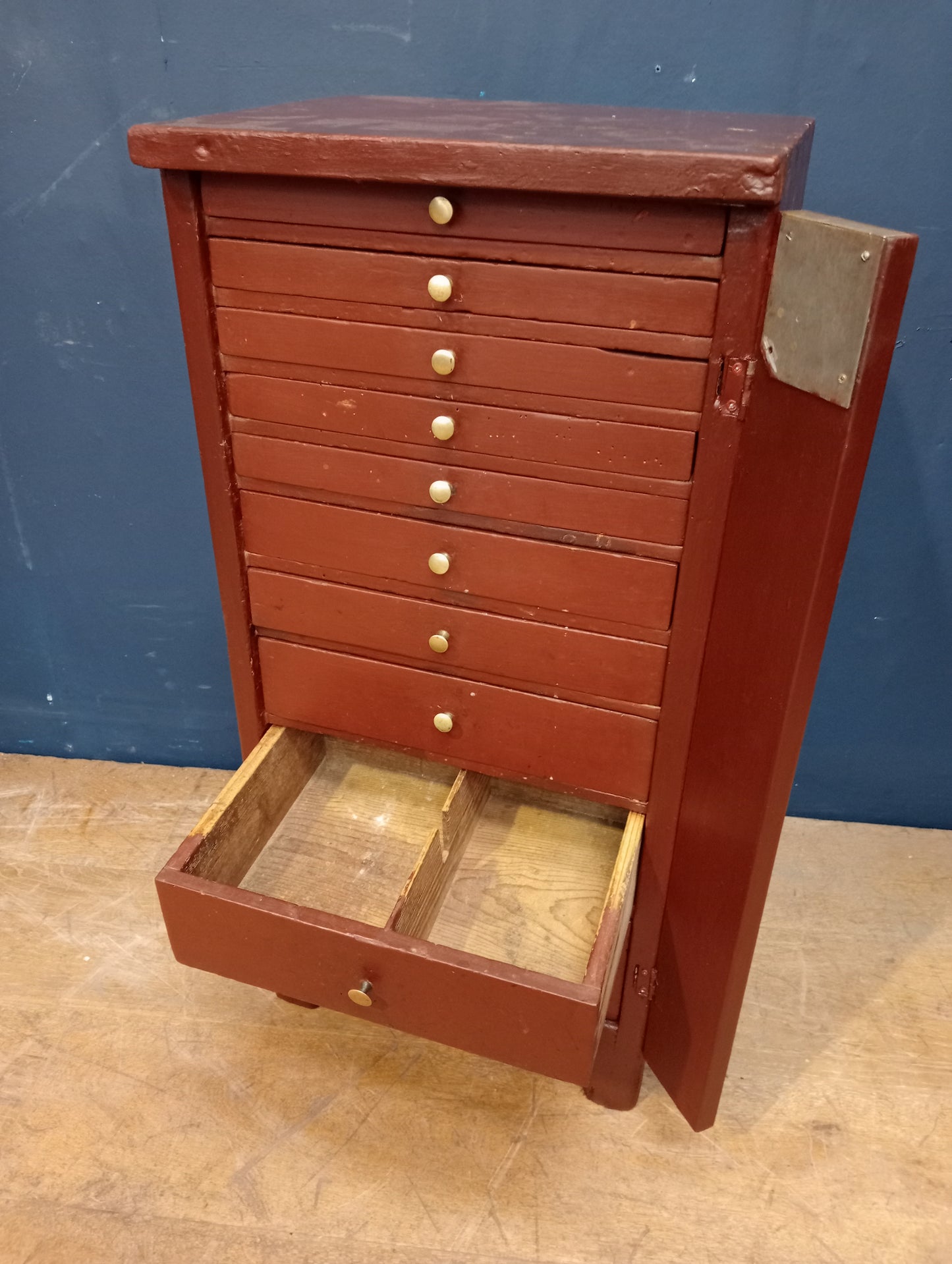 10 drawer pine specimen cabinet