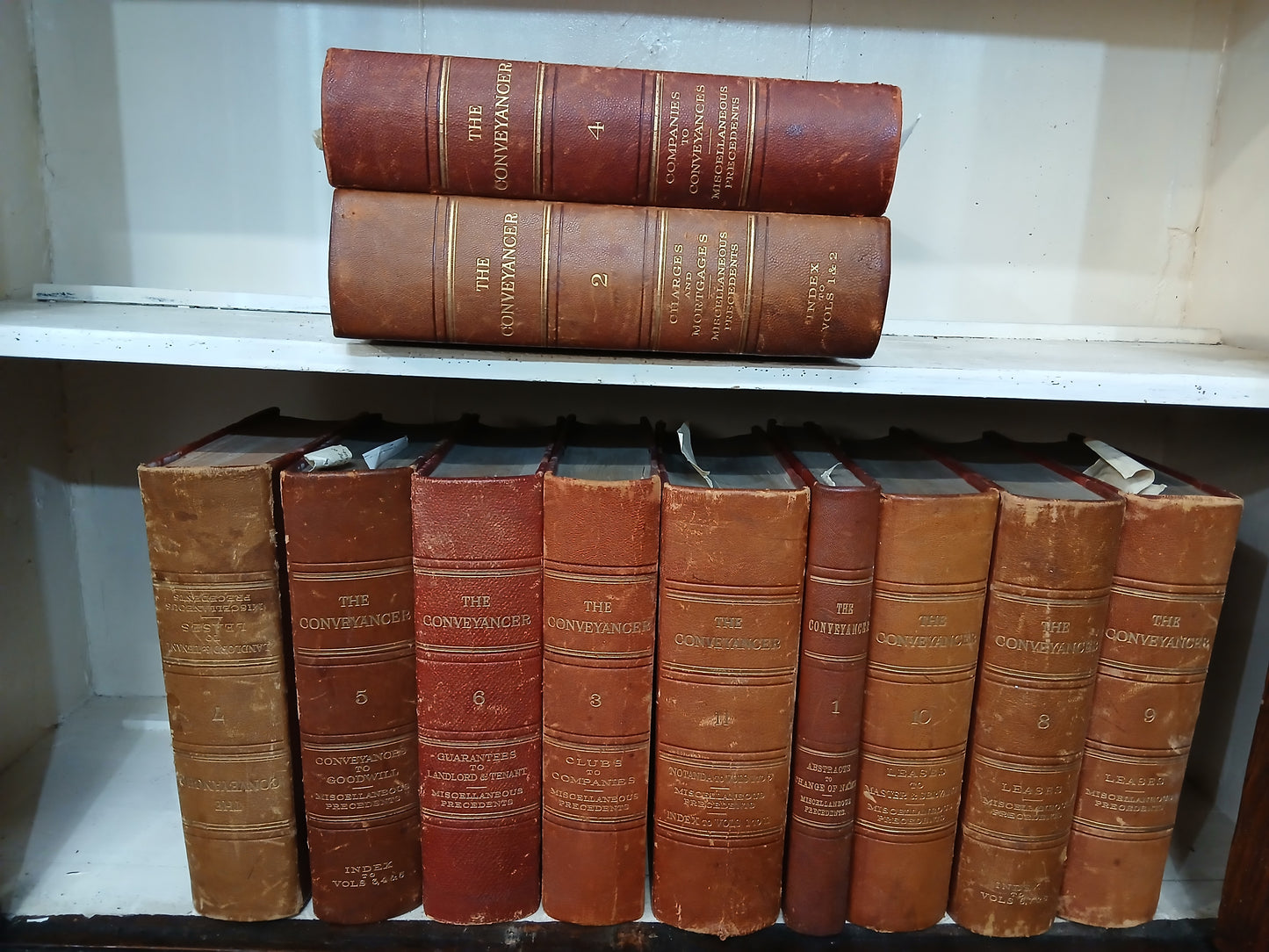 11 Irish conveyancer leather bound books