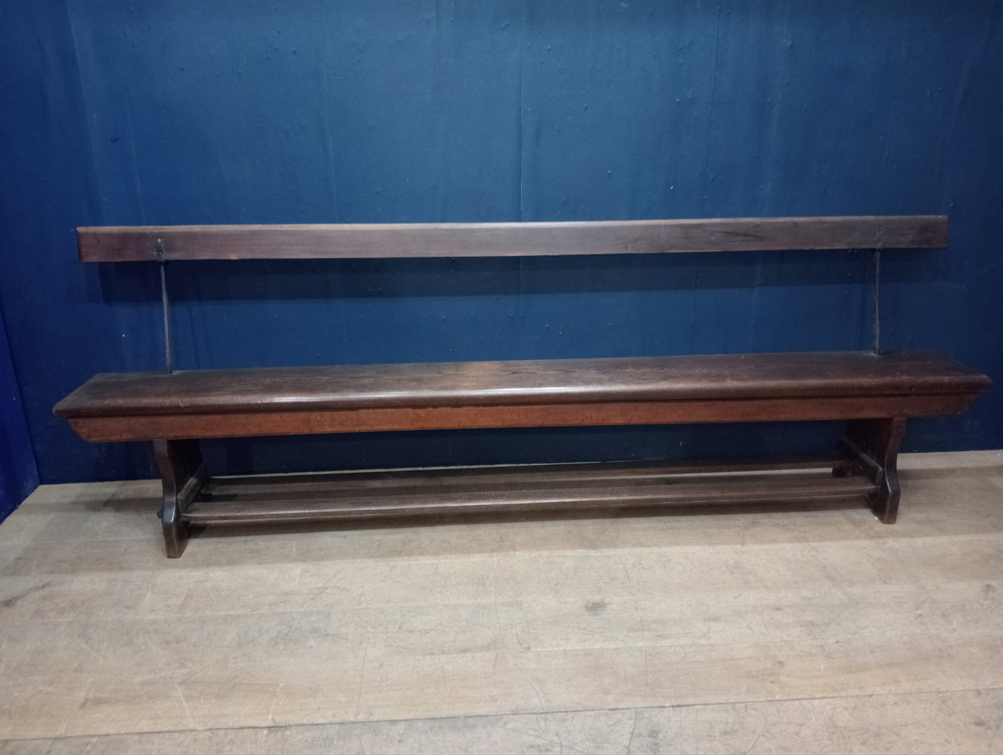 19th C oak railway bench