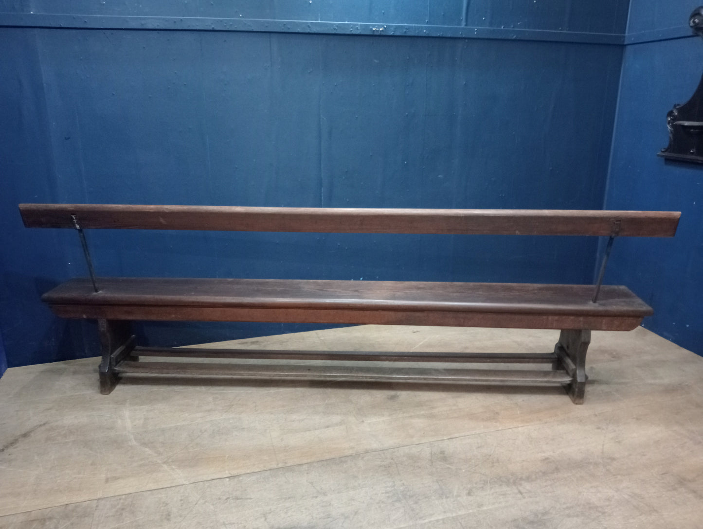 19th C oak railway bench