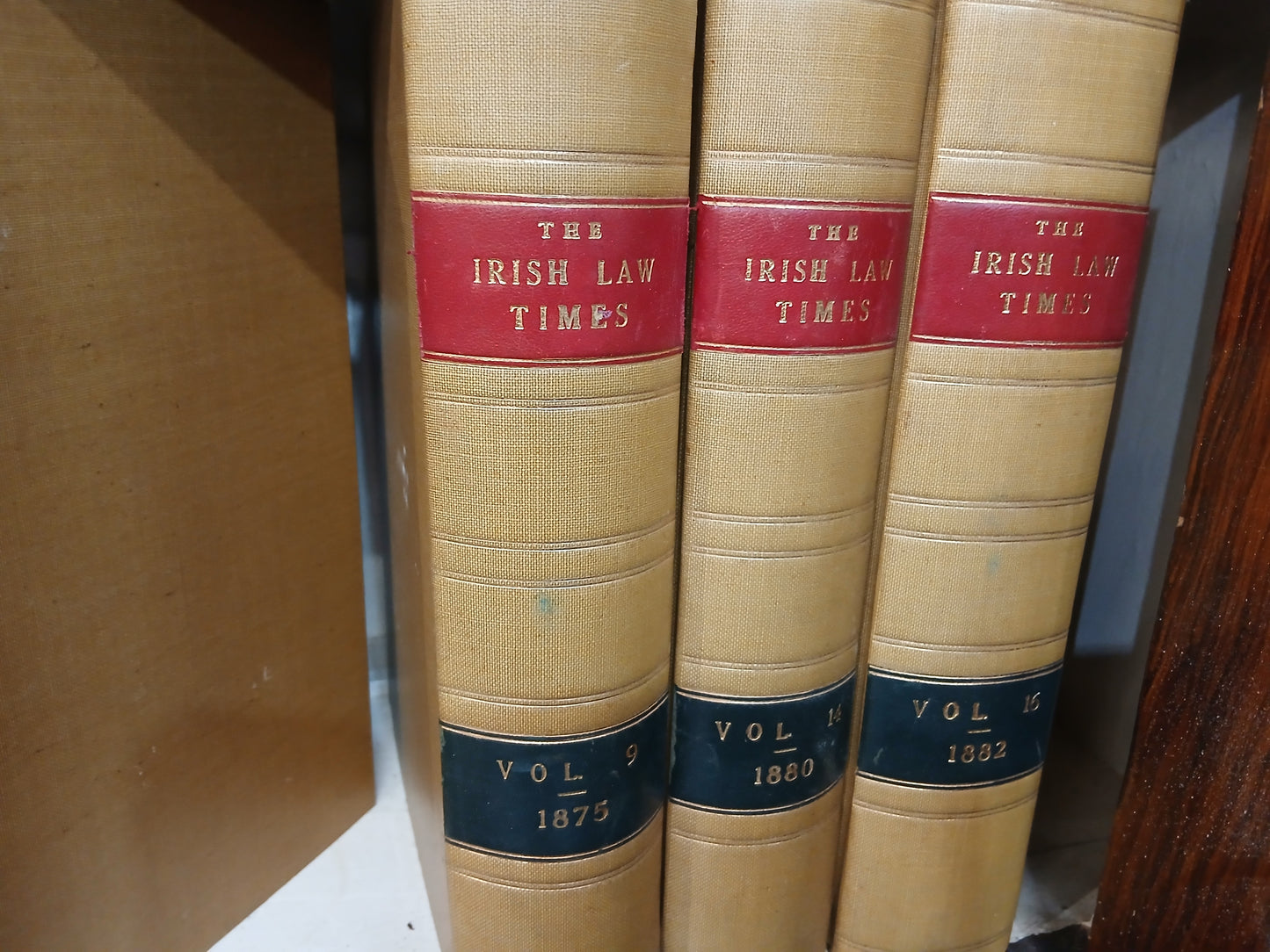 9 Irish law times leatherbound books