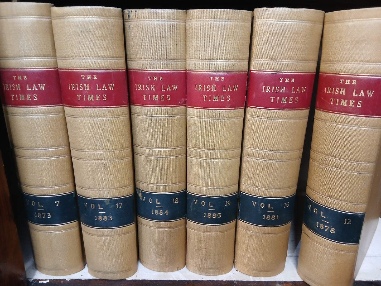 9 Irish law times leatherbound books