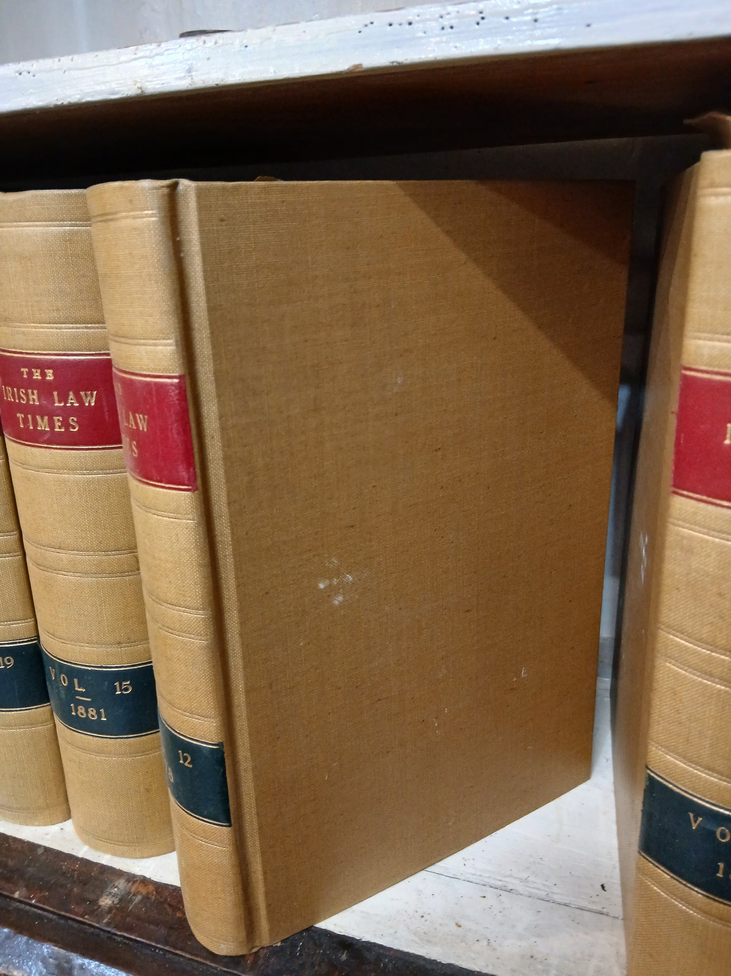 9 Irish law times leatherbound books