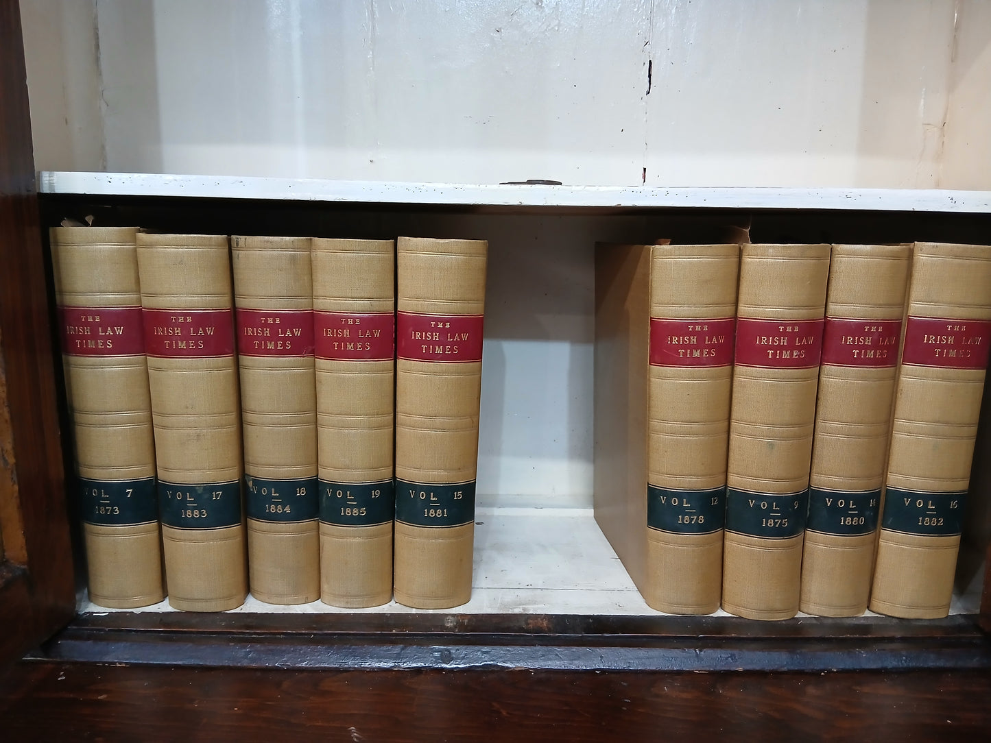 9 Irish law times leatherbound books