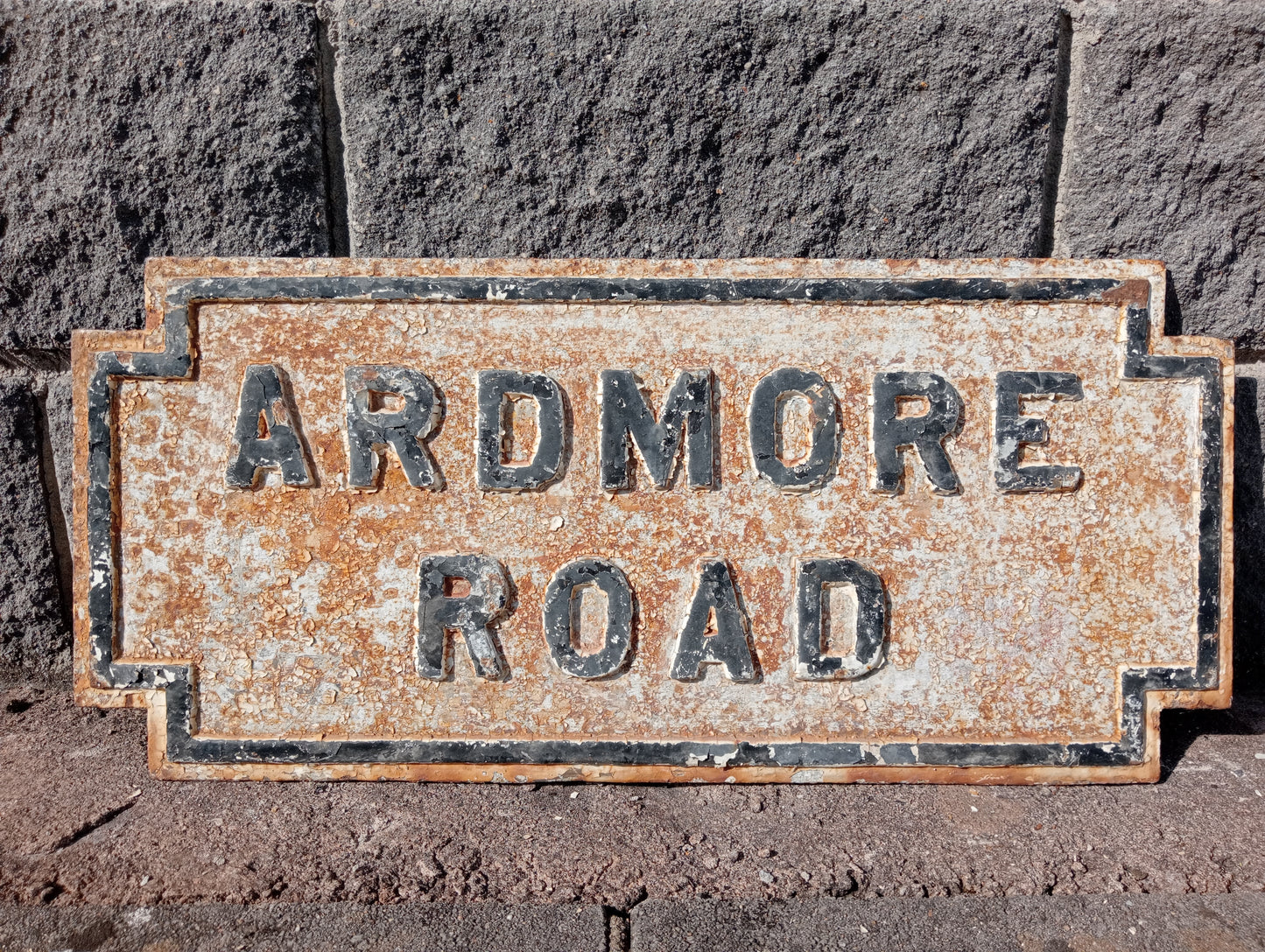 Ardmore road Irish cast iron street sign