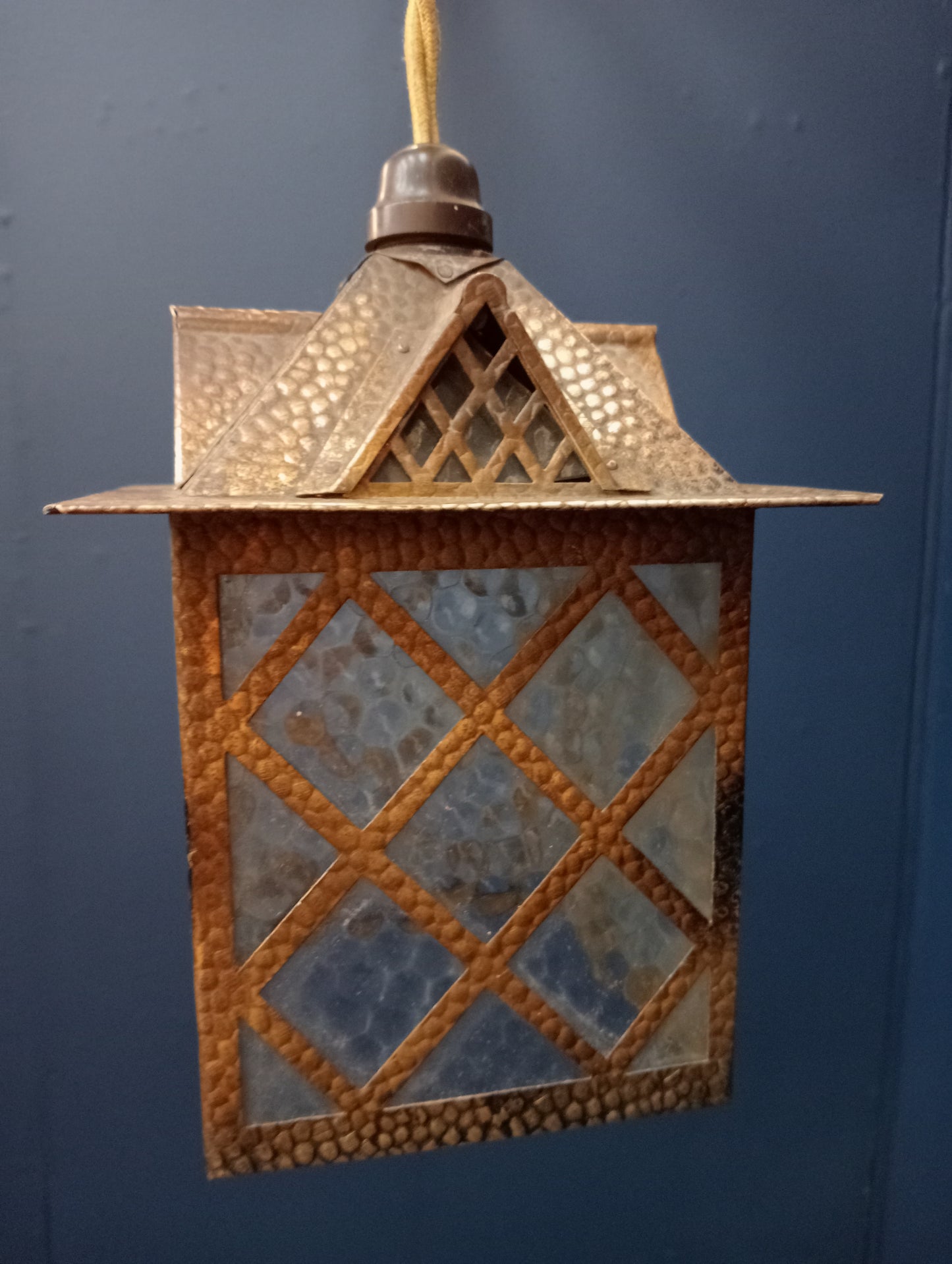 Brass glazed hall lantern