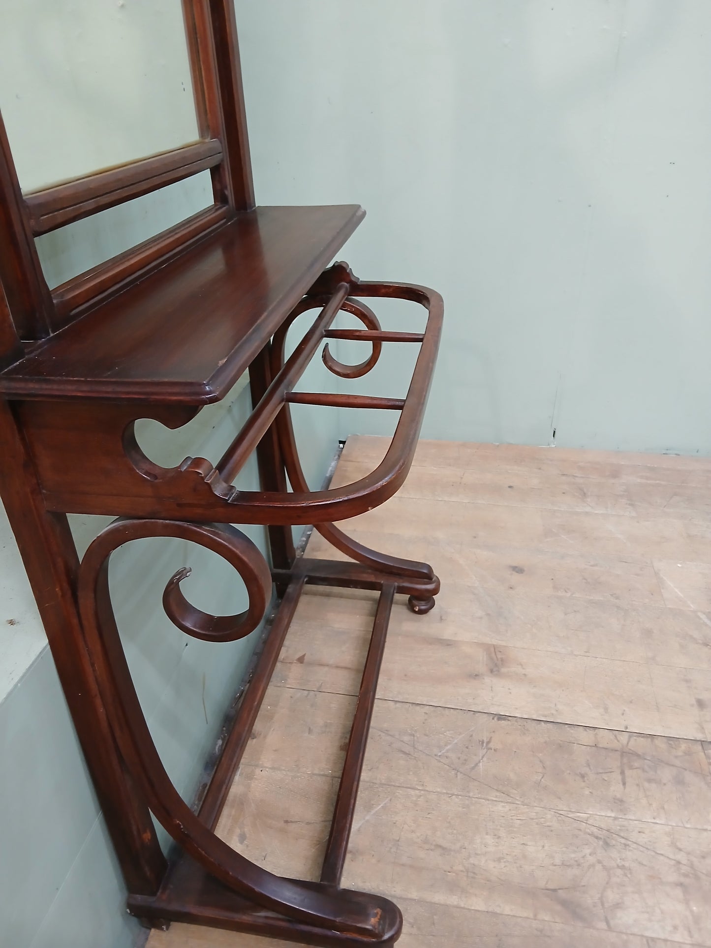 Bentwood mirrored hall stand by Thonet